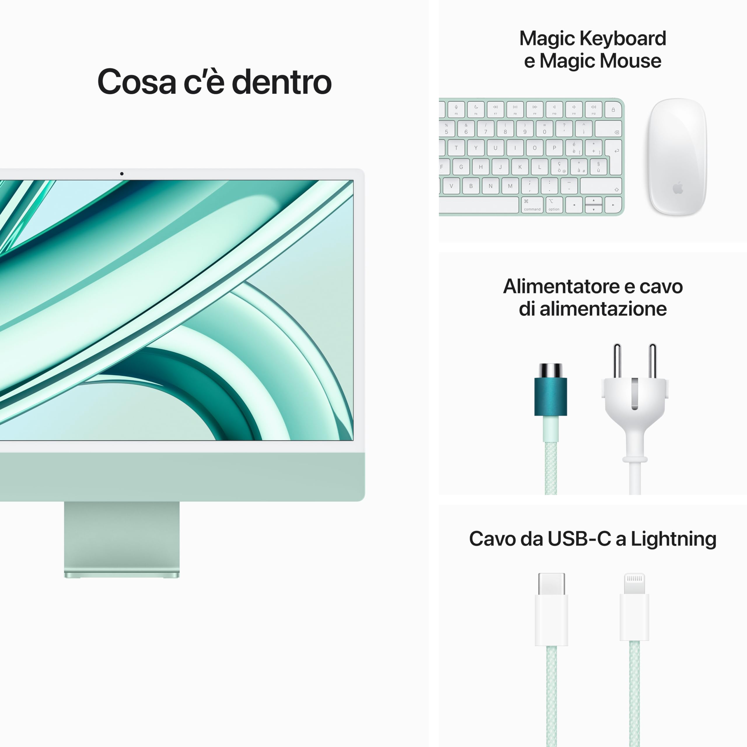 Apple iMac M3 24" all-in-one 8GB/256GB verde