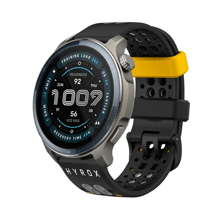 Amazfit Hyrox cinturino sportivo silicone Black Yellow 22mm