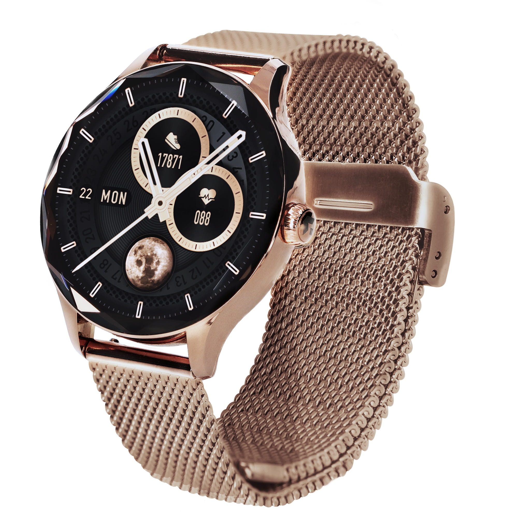 Garett Viva smartwatch AMOLED oro battito cardiaco