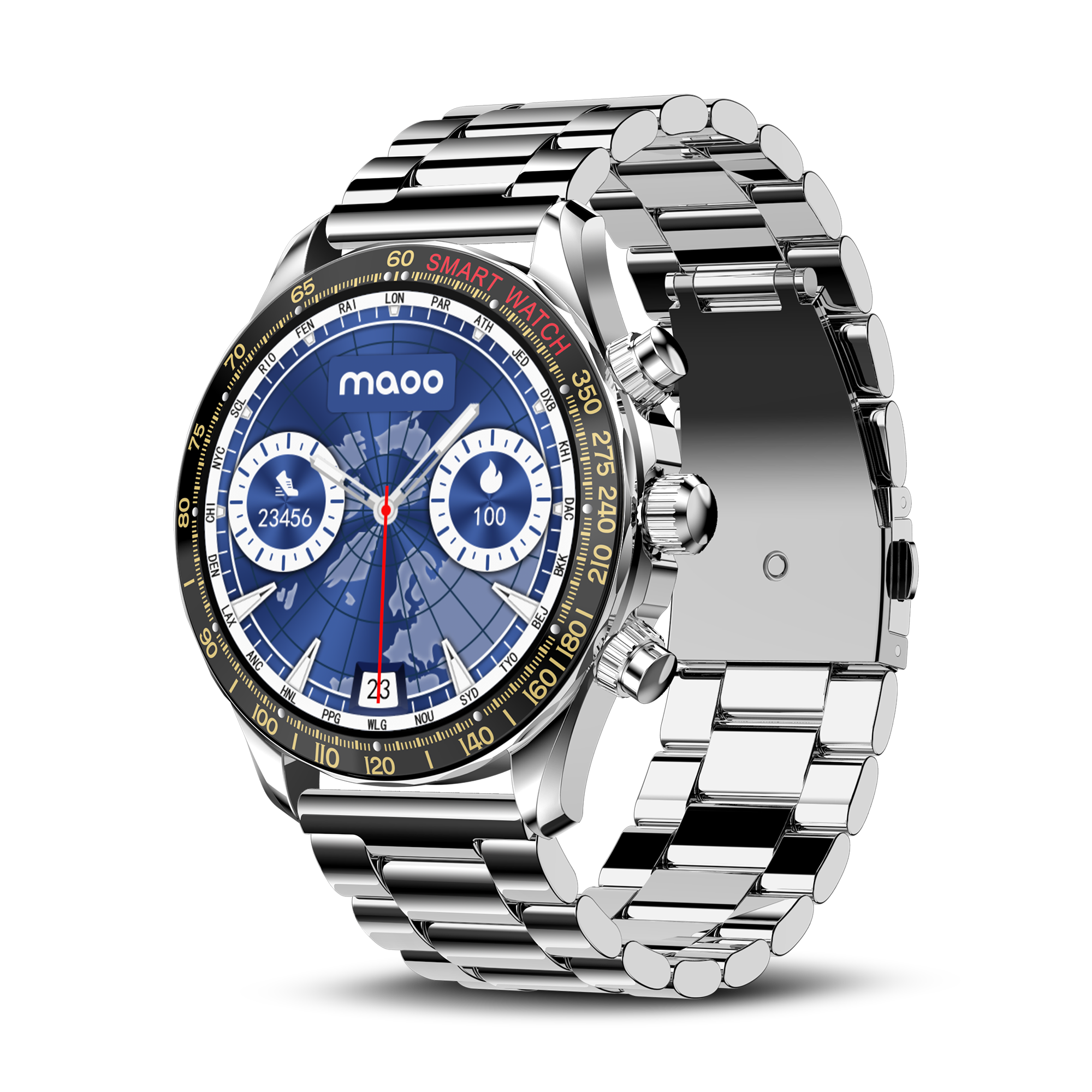 Maoo Titan Zilver smartwatch uomo AMOLED