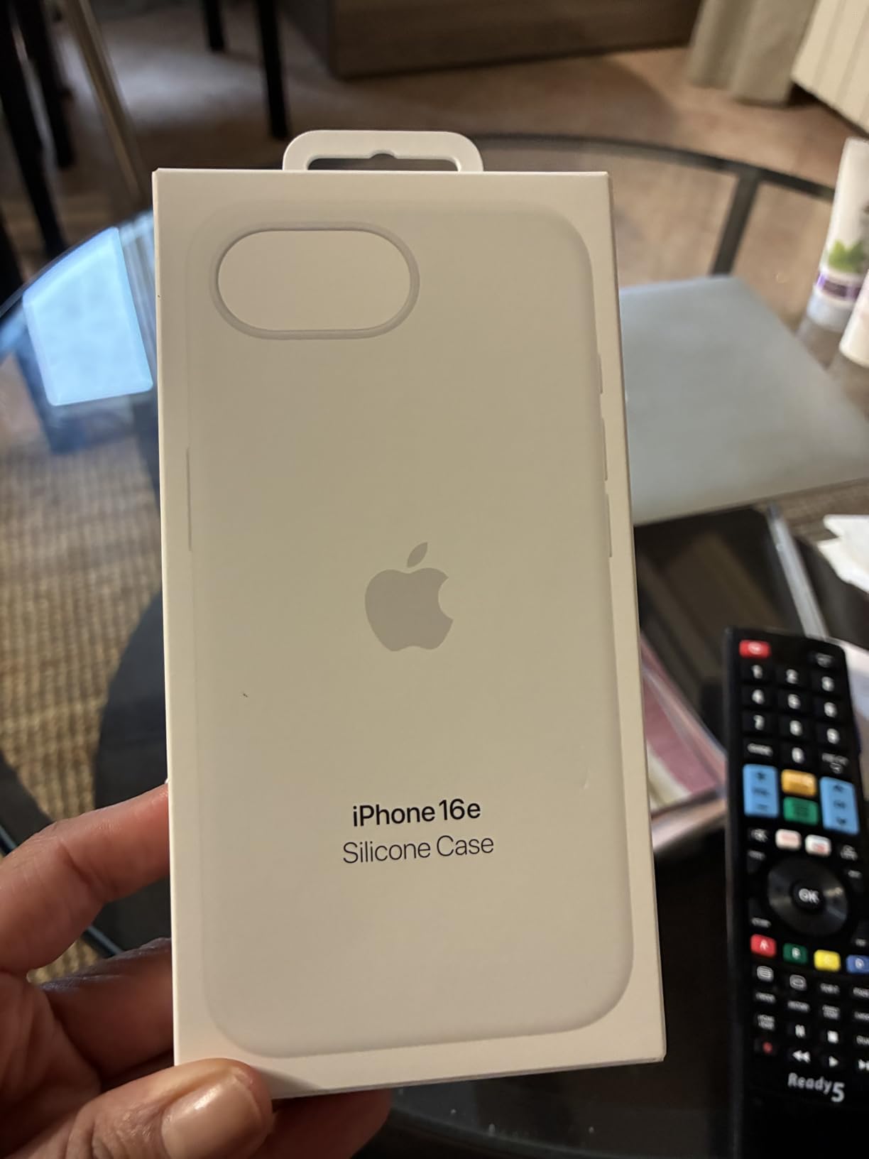 Apple iPhone 16e Custodia Silicone Bianco microfibra