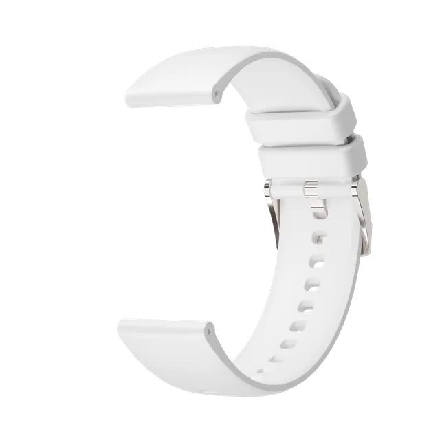 Maoo Cinturino Silicone 20 mm Bianco Argento