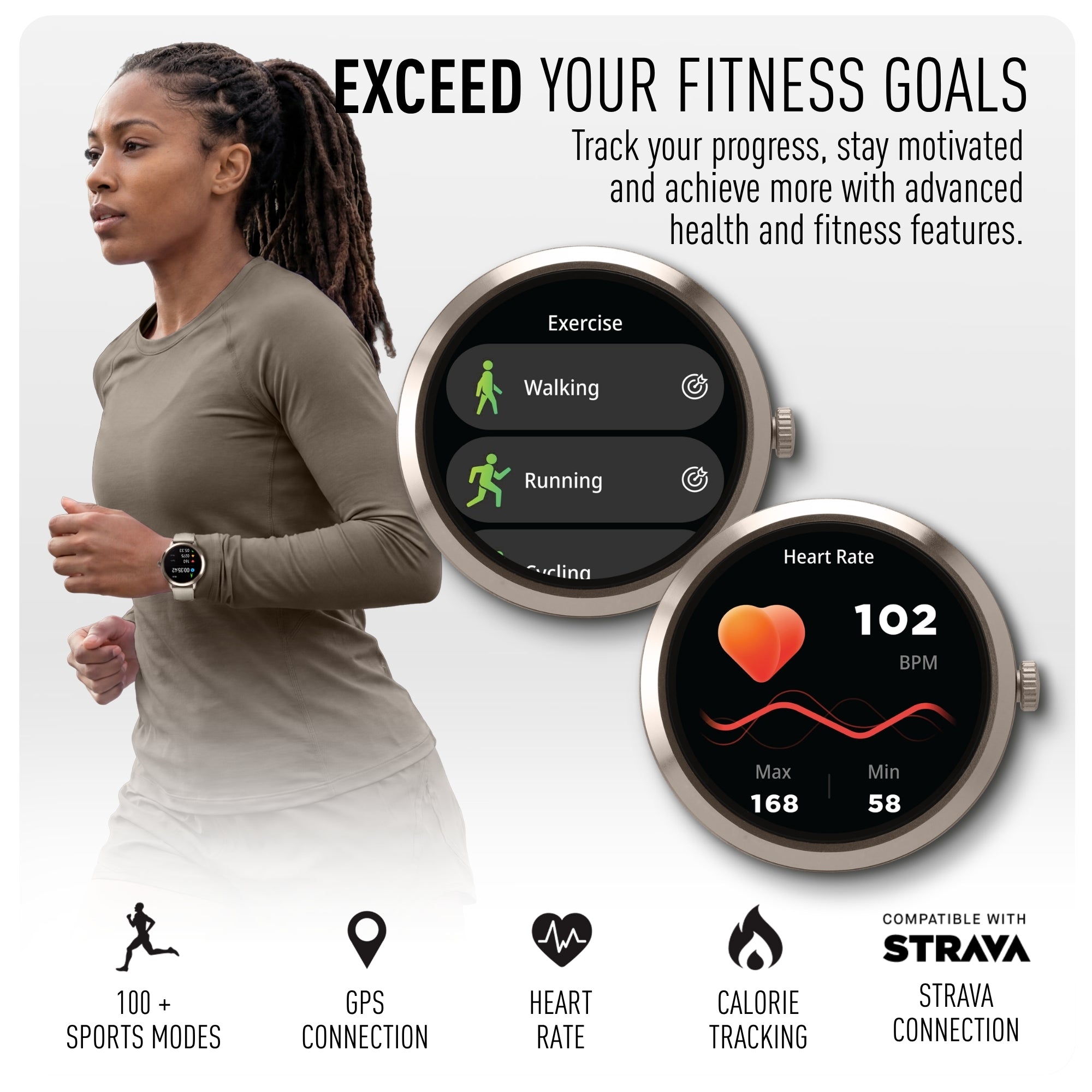 Reflex Active Spectra smartwatch tortora schermo AMOLED