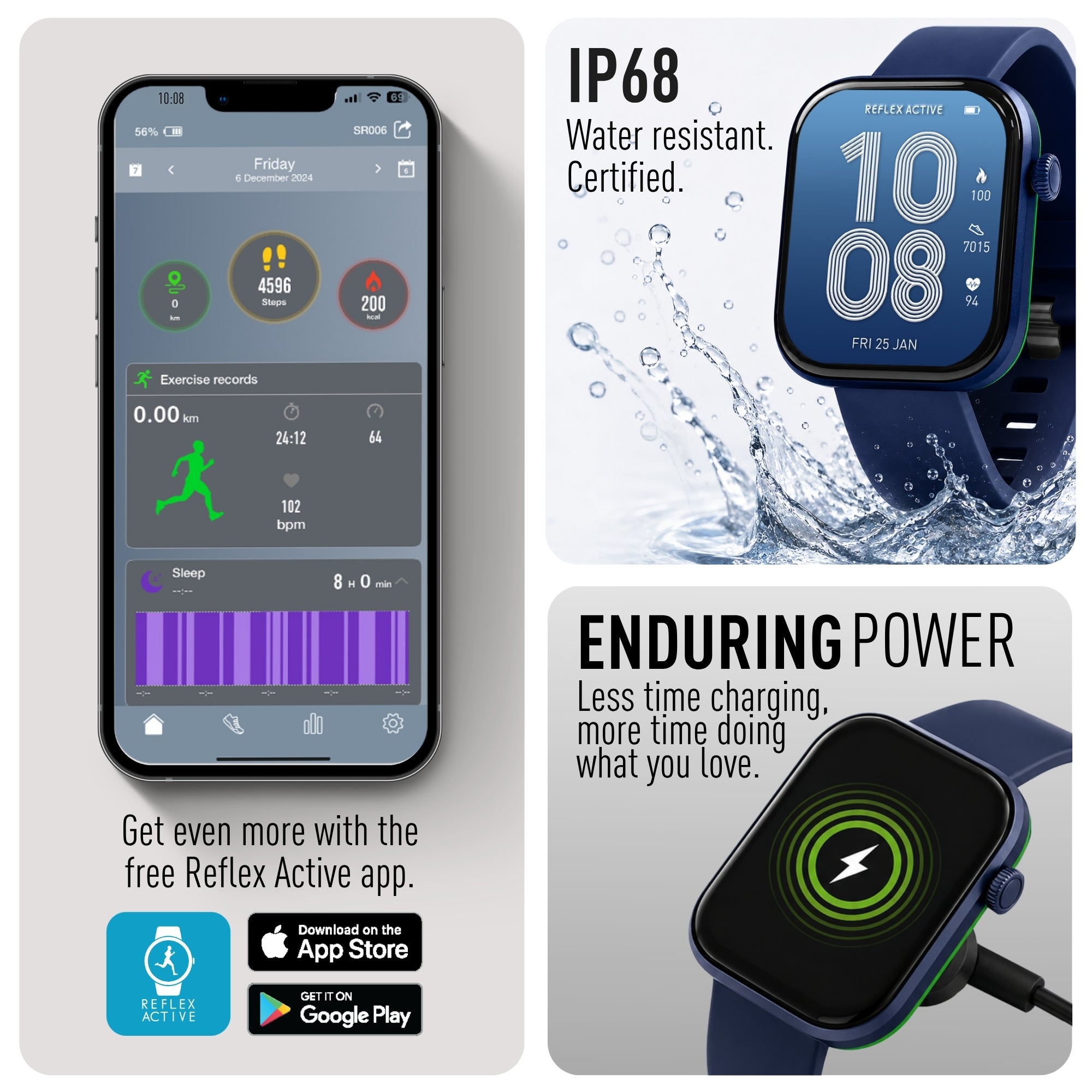 Reflex Active Spectra 300 S Lite smartwatch blu navy AMOLED