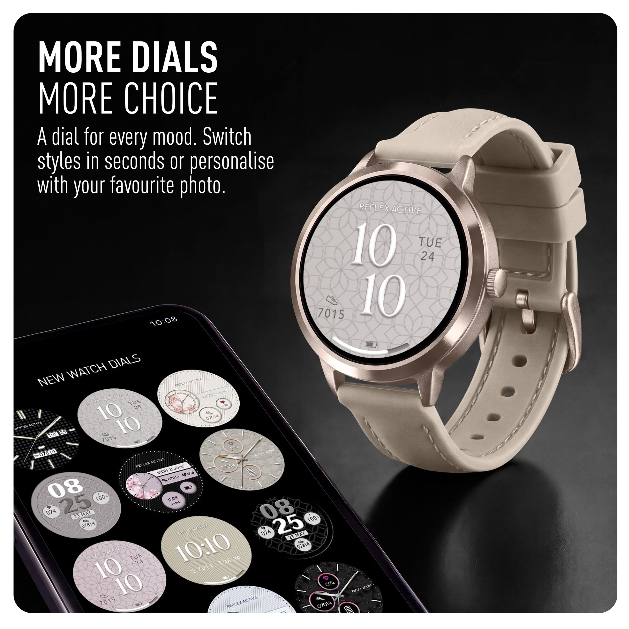 Reflex Active Spectra smartwatch tortora schermo AMOLED