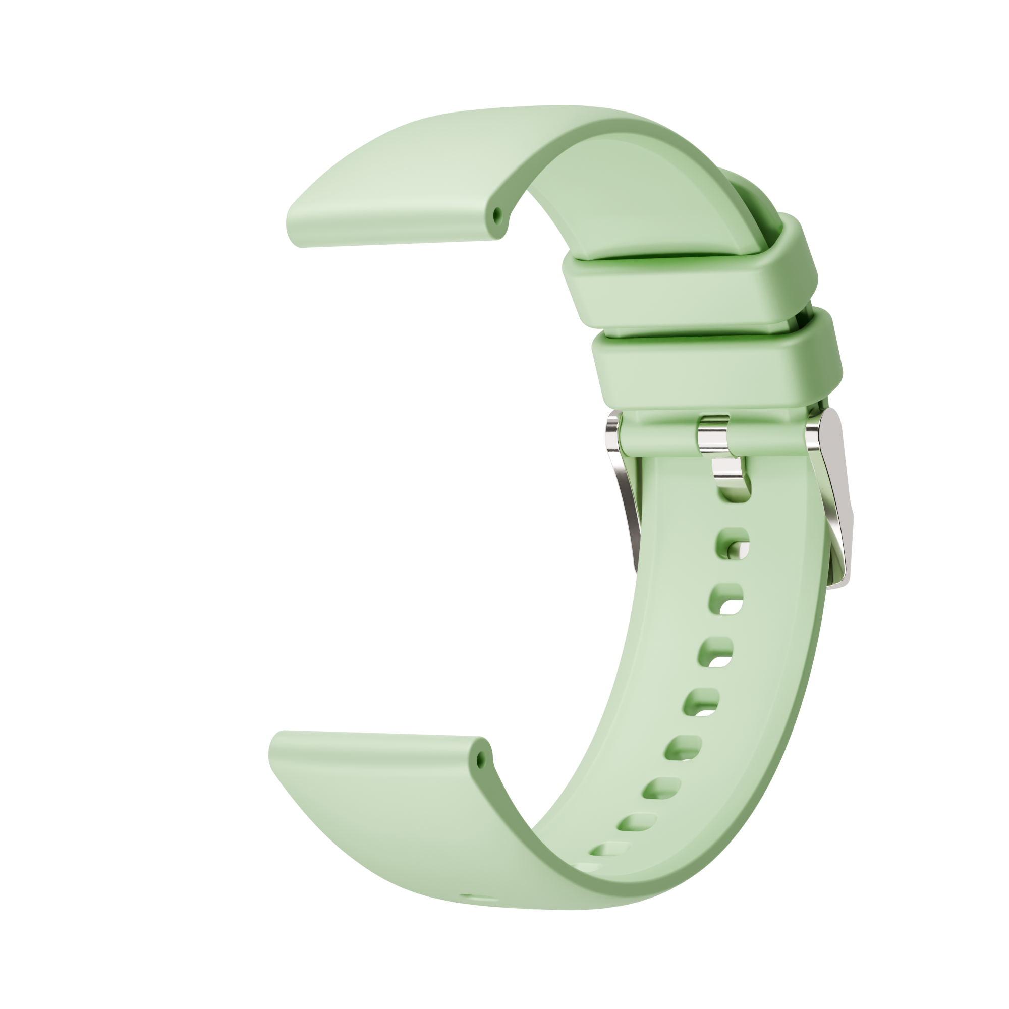Maoo Cinturino Silicone Smartwatch 20mm Verde Chiaro Argento