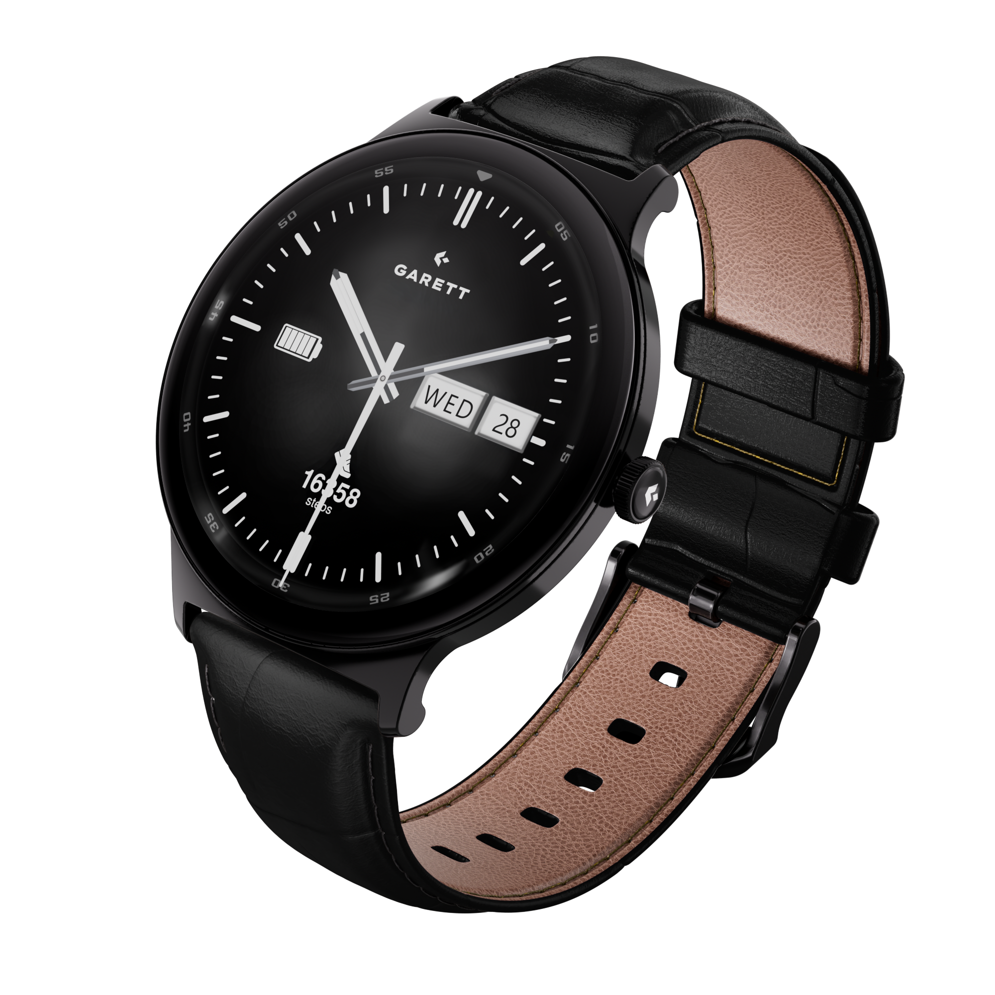 Garett Quantum smartwatch nero acciaio AMOLED
