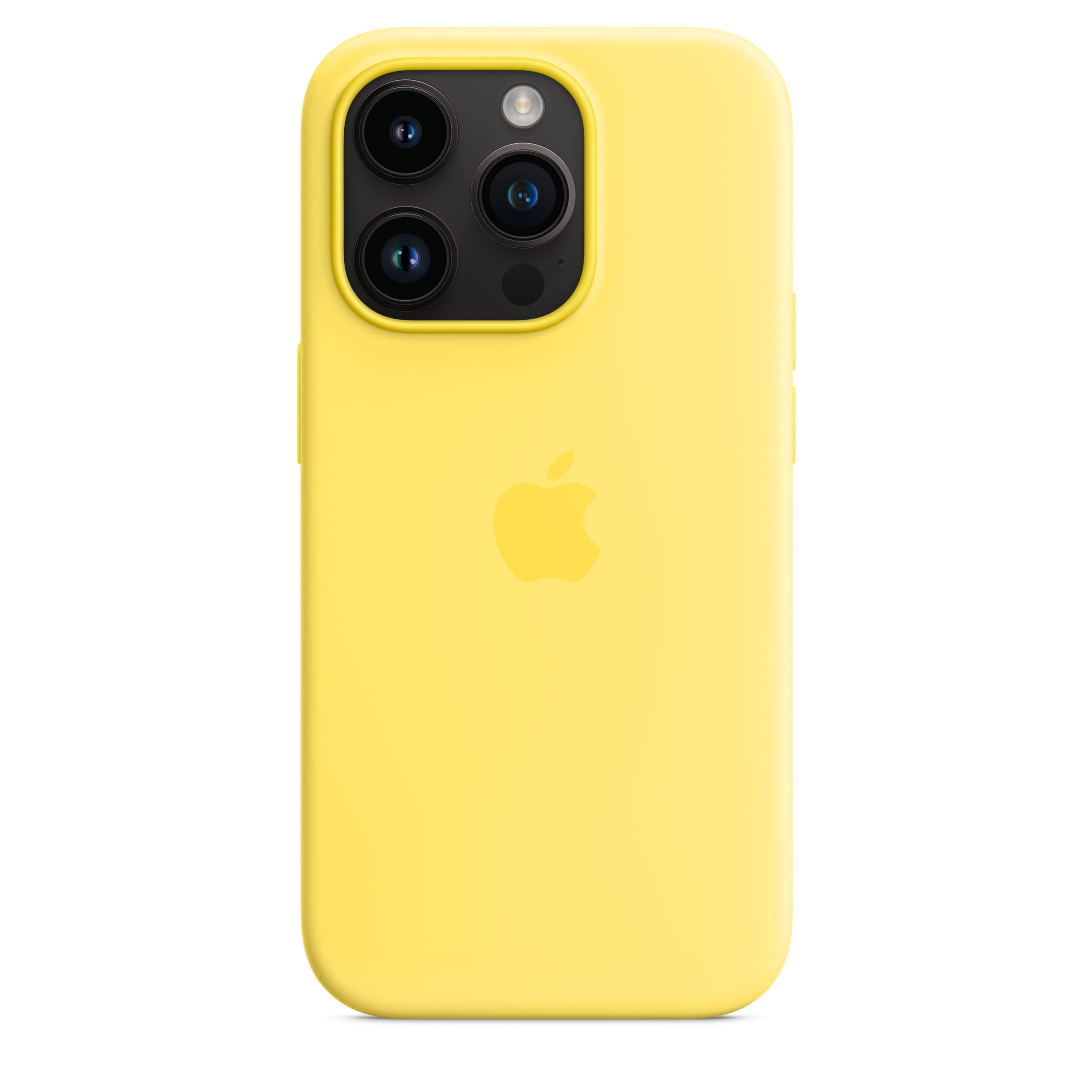 Apple iPhone 14 Pro custodia silicone giallo canarino MagSafe
