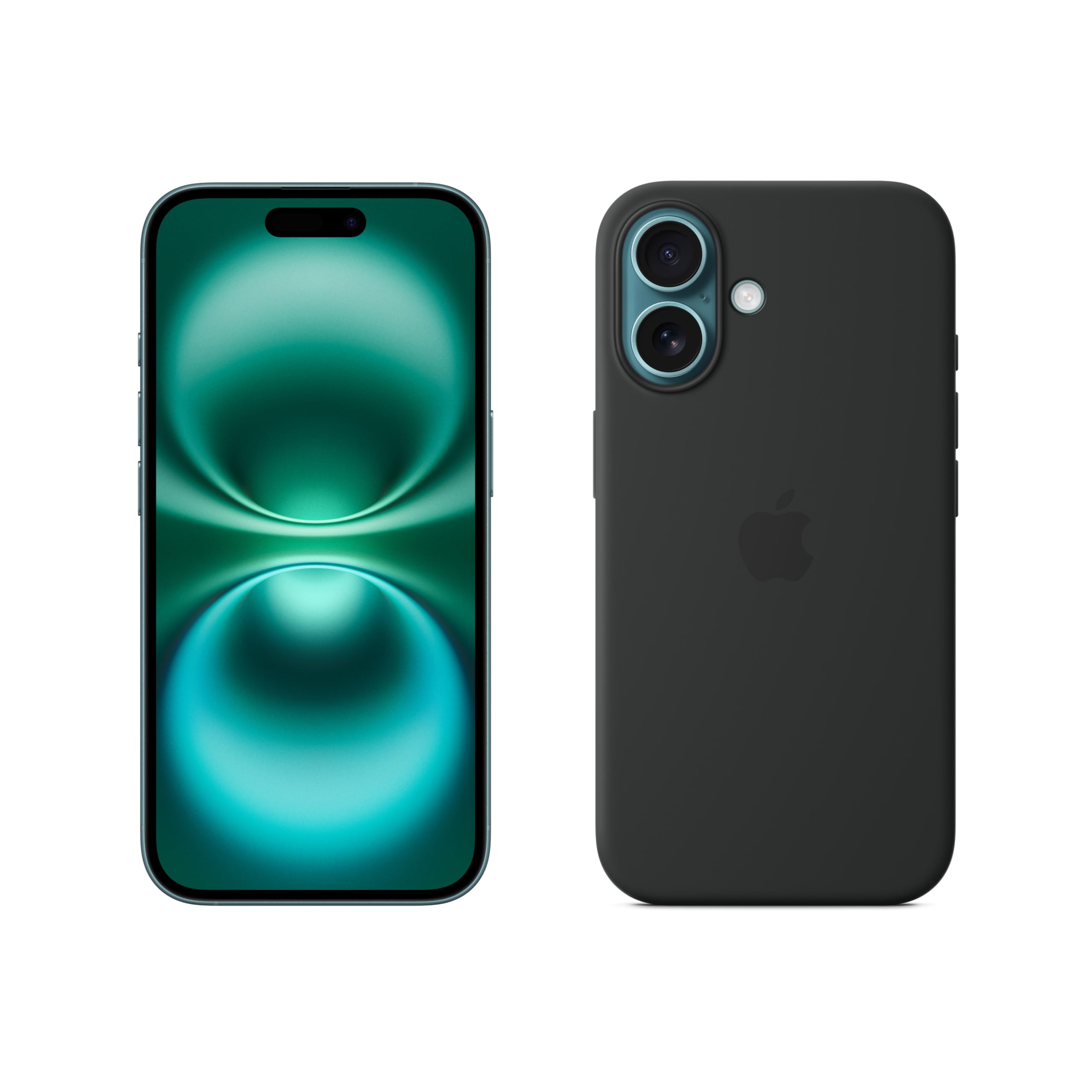 Apple iPhone 16 Smartphone 128GB Azzurro Custodia Nera