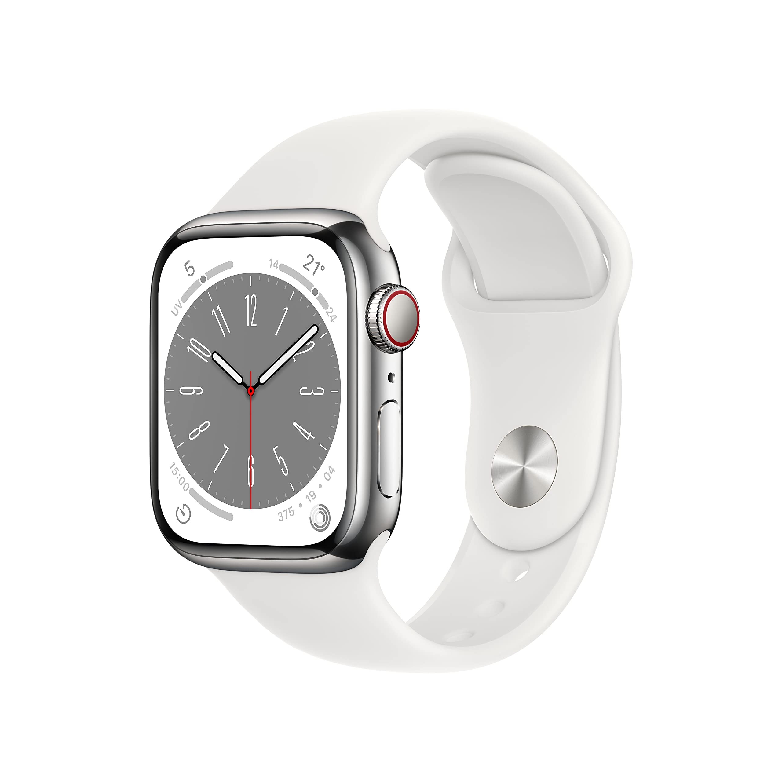 Apple Watch Series 8 smartwatch 41mm argento Cellular acciaio