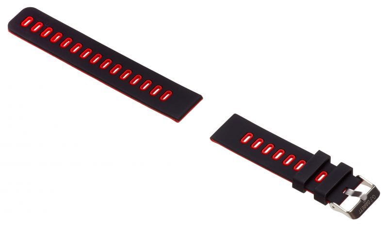 Garett Sport 7 cinturino silicone nero-rosso 22 mm