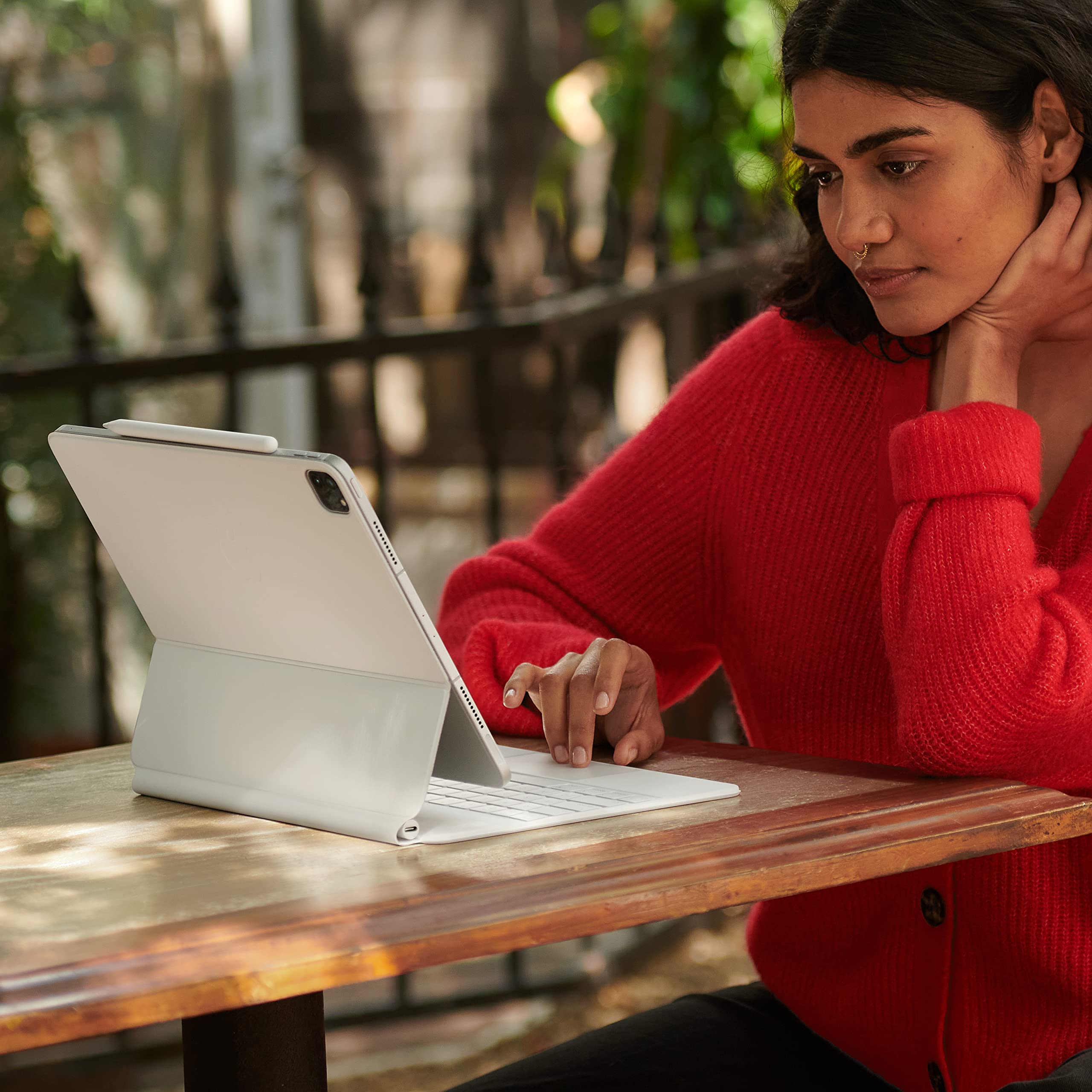 Apple Magic Keyboard Folio tastiera iPad danese bianca