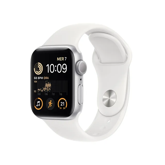 Apple Watch SE 2ª gen GPS 40mm smartwatch argento bianco