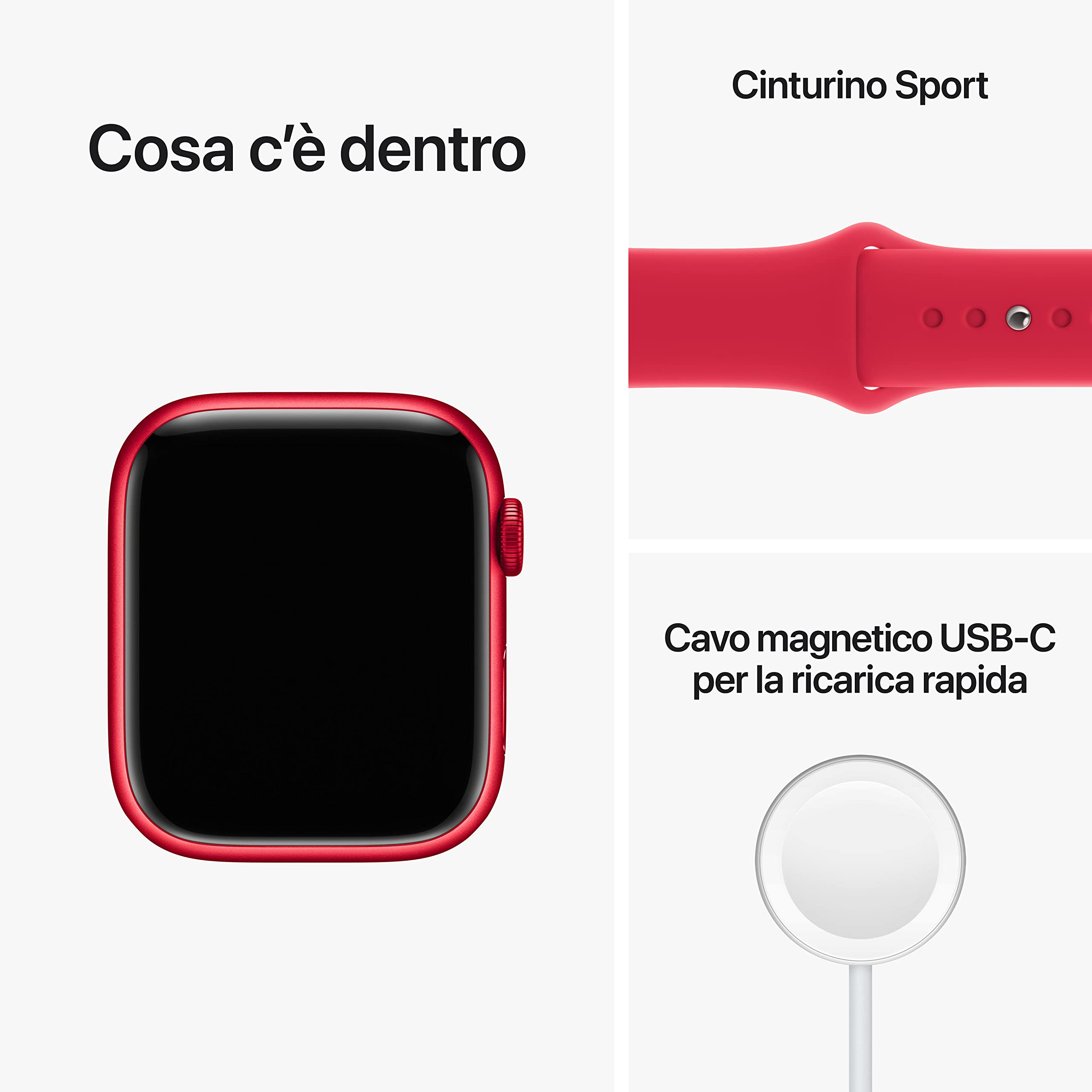 Apple Watch Series 8 smartwatch 45mm GPS Cellular RED ossigeno sangue