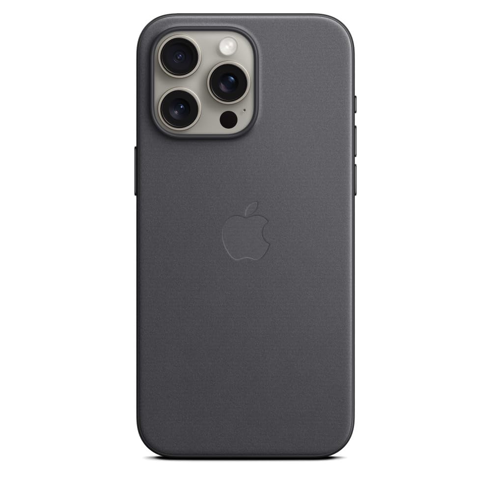 Apple FineWoven Custodia iPhone 15 Pro Max Nero MagSafe