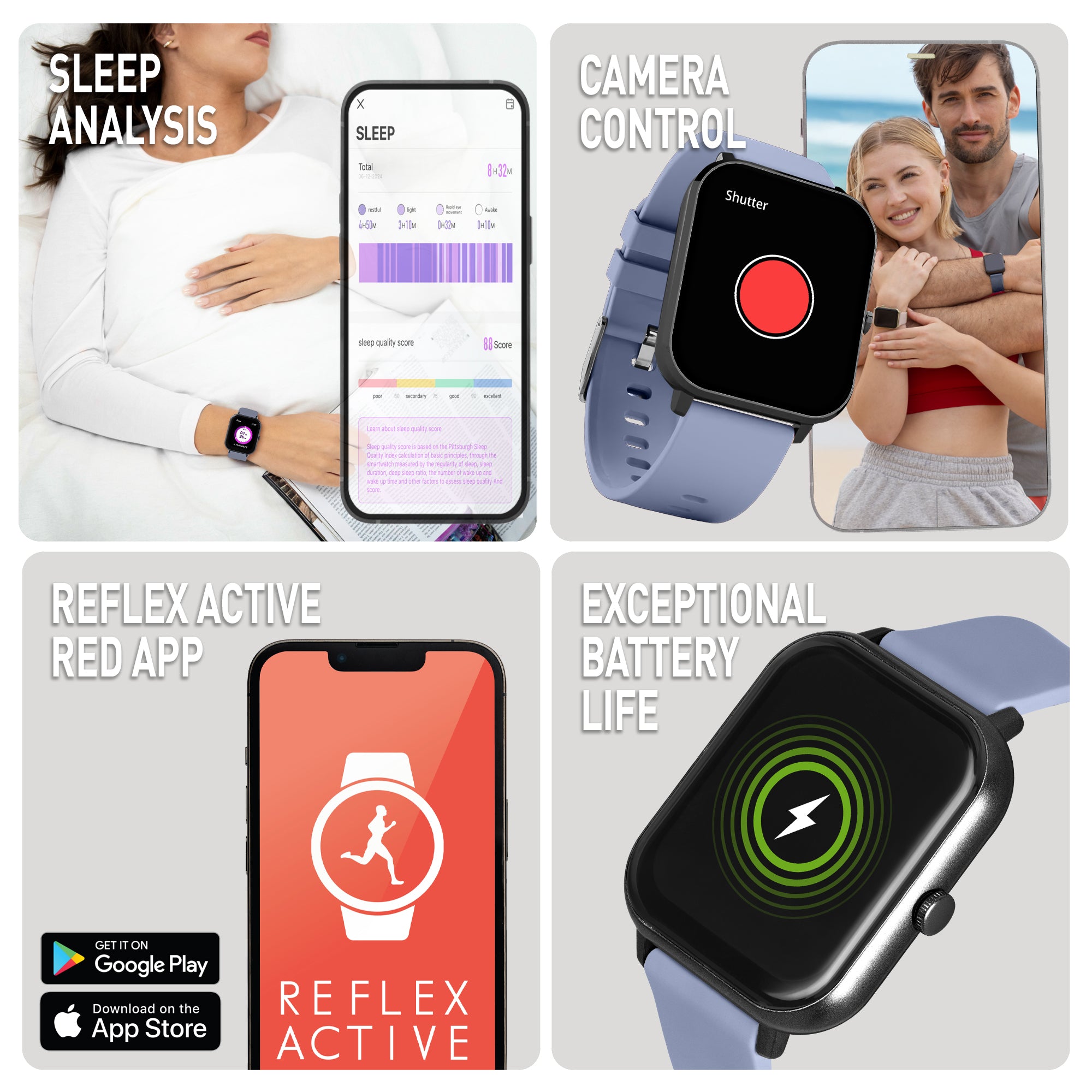 Reflex Active Nexus Lite smartwatch Grigio Denim GPS cardio