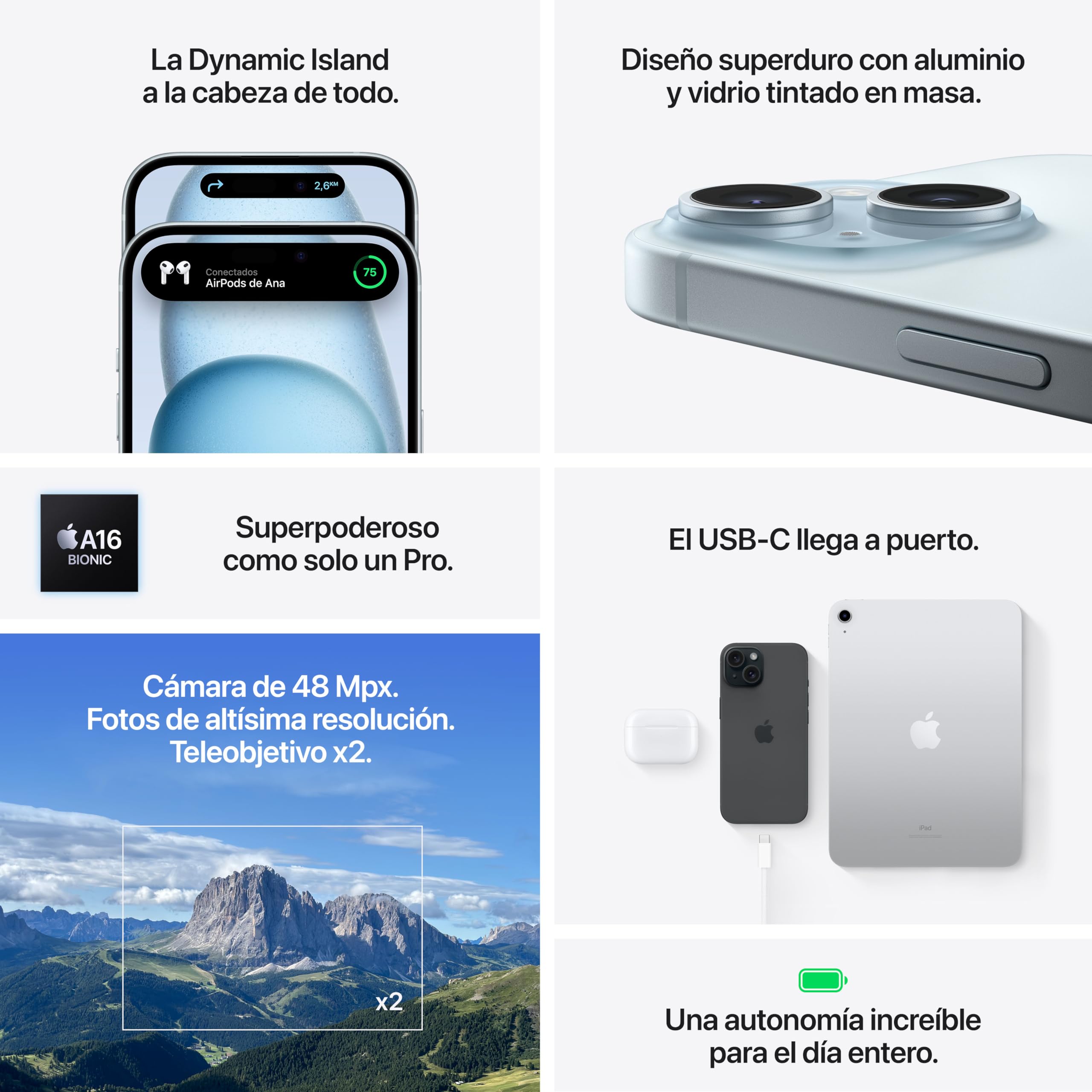 Apple iPhone 15 Smartphone 128GB Rosa Ricondizionato
