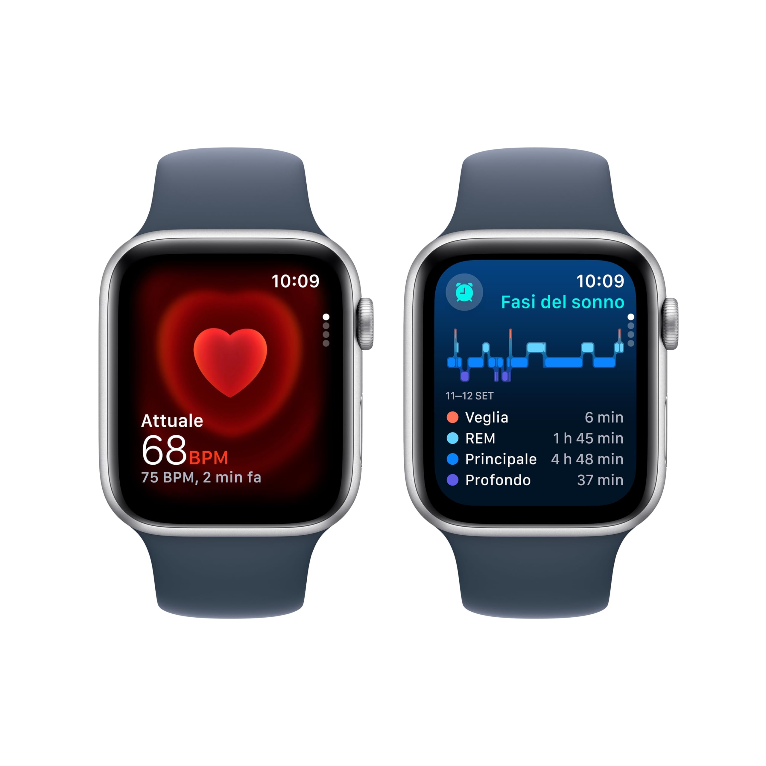 Apple Watch SE 44mm smartwatch GPS Cellular argento sonno
