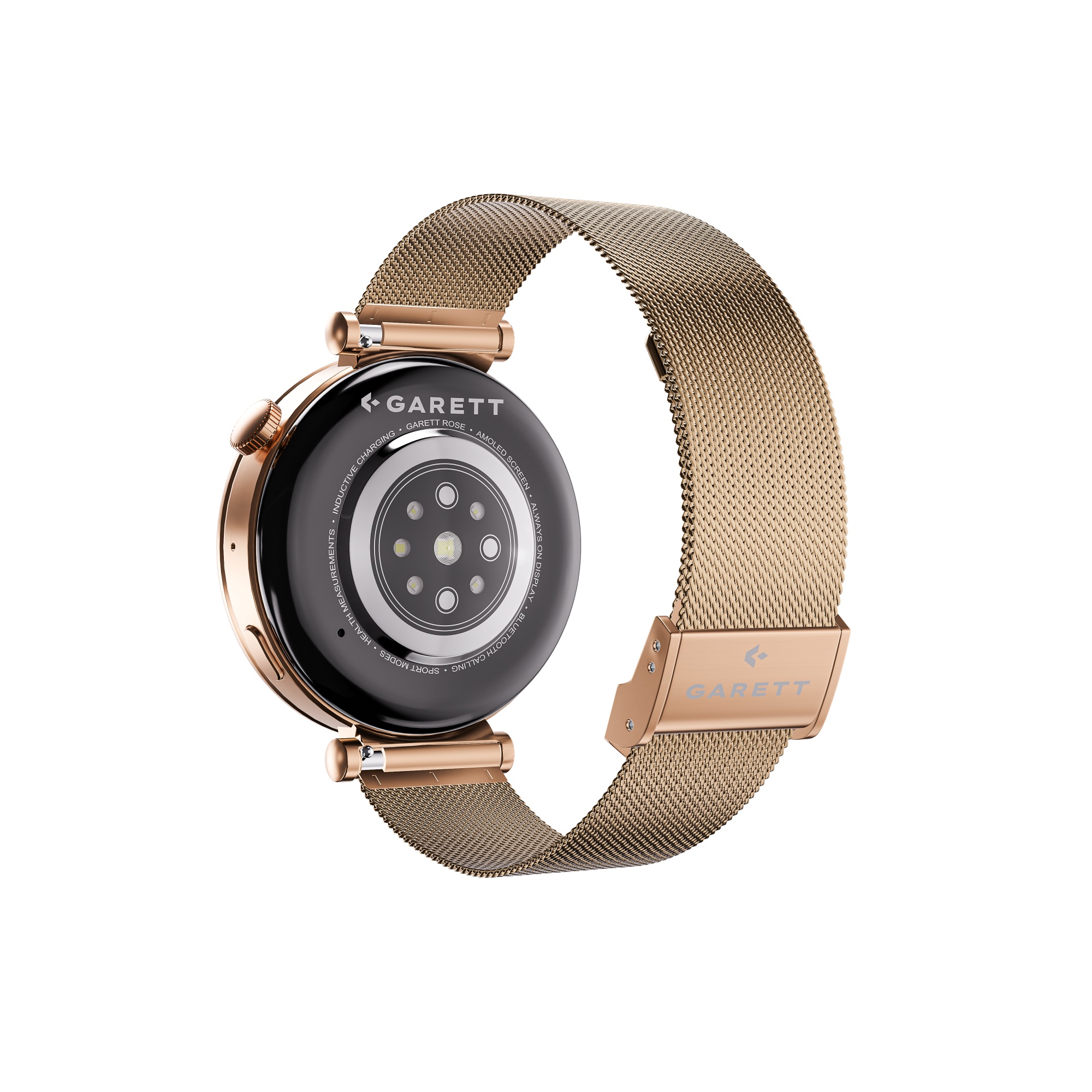 Garett Rose smartwatch maglia acciaio oro rosa