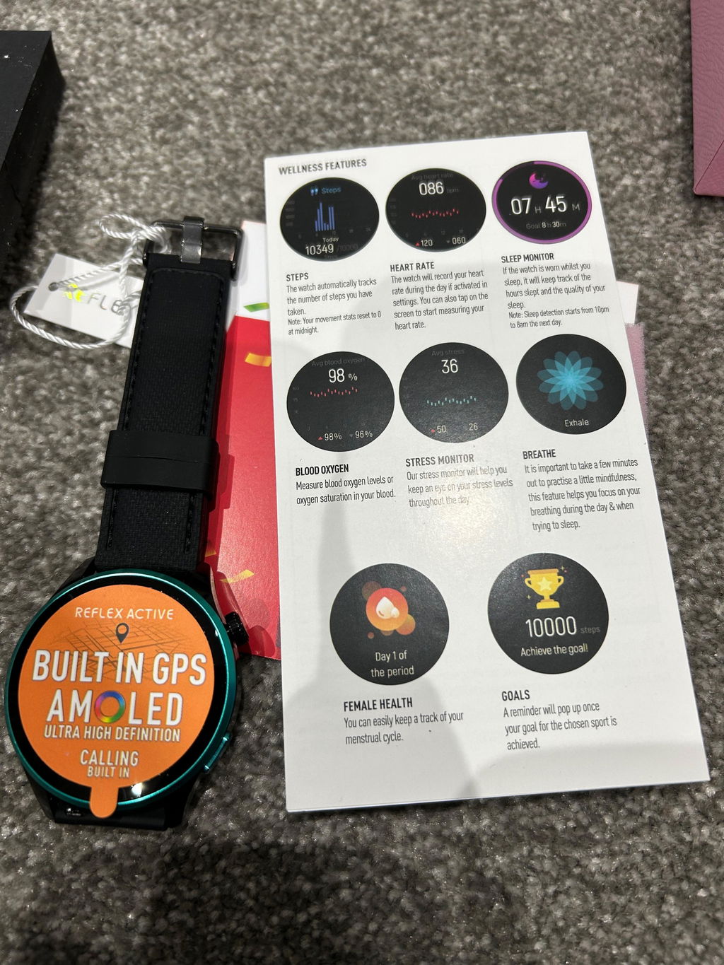 Reflex Active Venture 400 R smartwatch nero verde GPS AMOLED