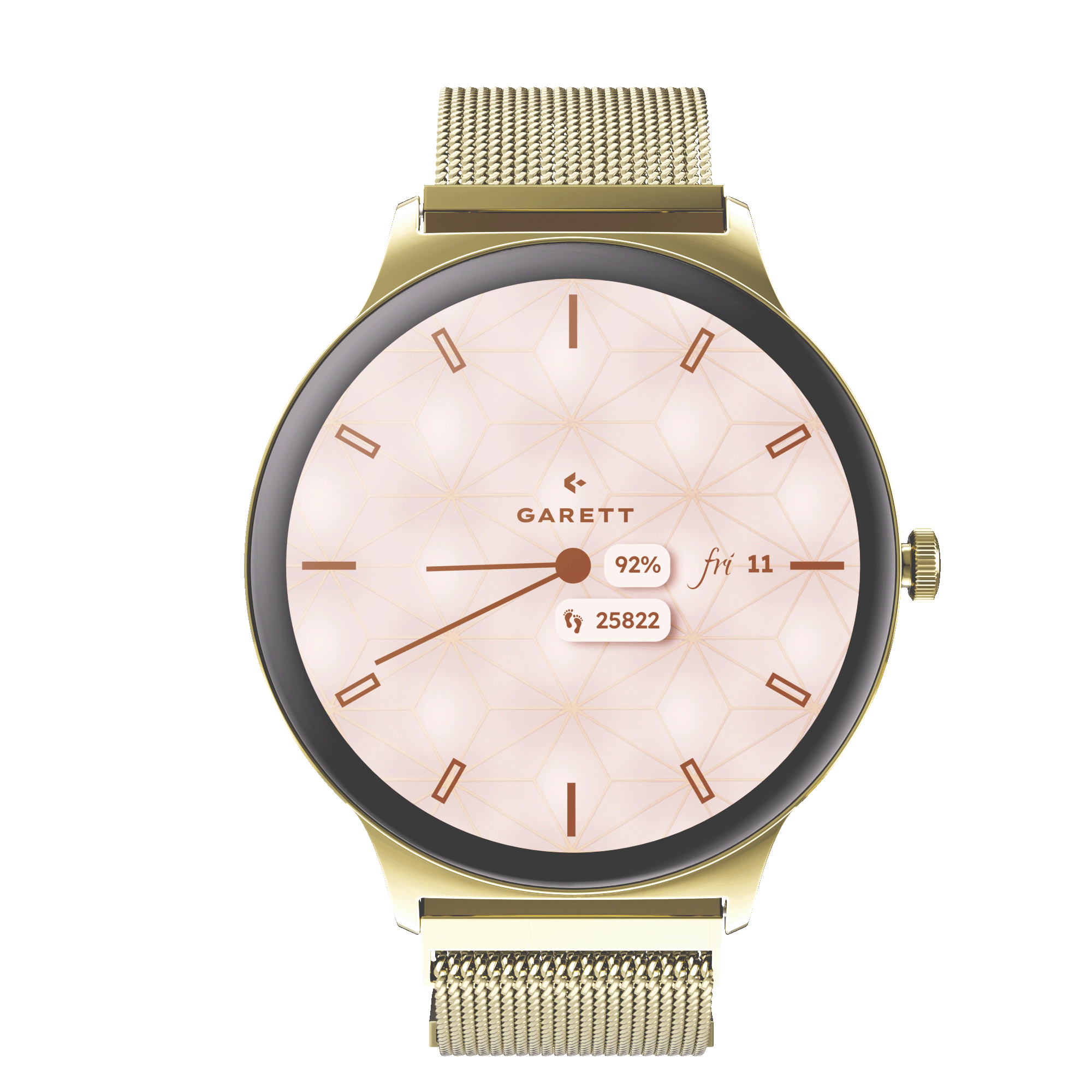 Garett Verona 2 smartwatch oro maglia mesh AMOLED
