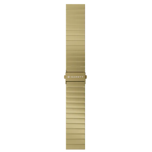 Garett cinturino acciaio oro 20 mm farfalla