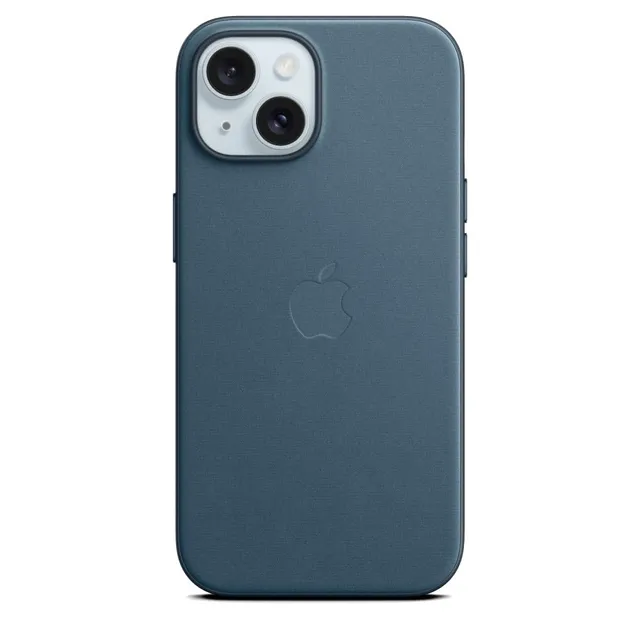 Apple Custodia FineWoven MagSafe iPhone 15 blu pacifico