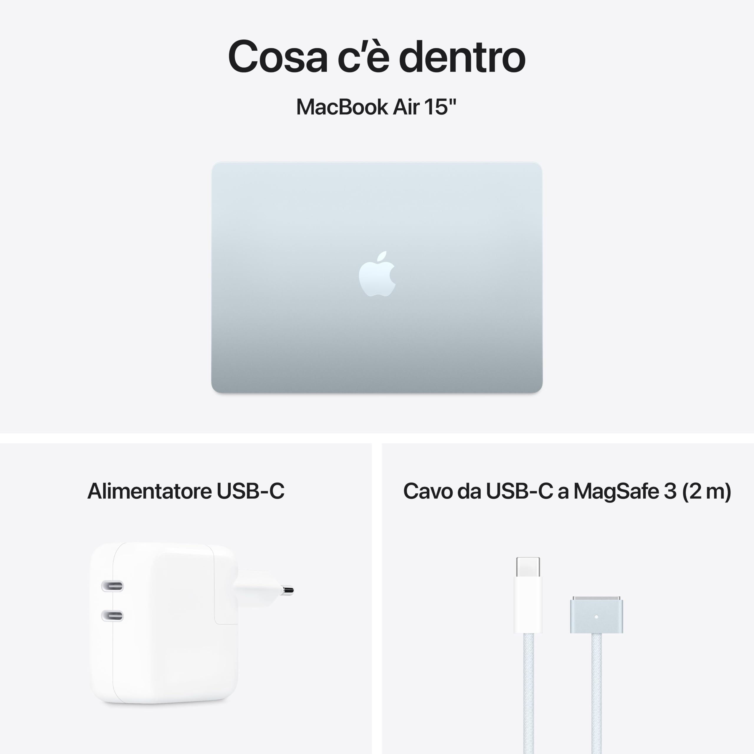 Apple MacBook Air 15 M4 2025 portatile 16/256GB Celeste 18 ore