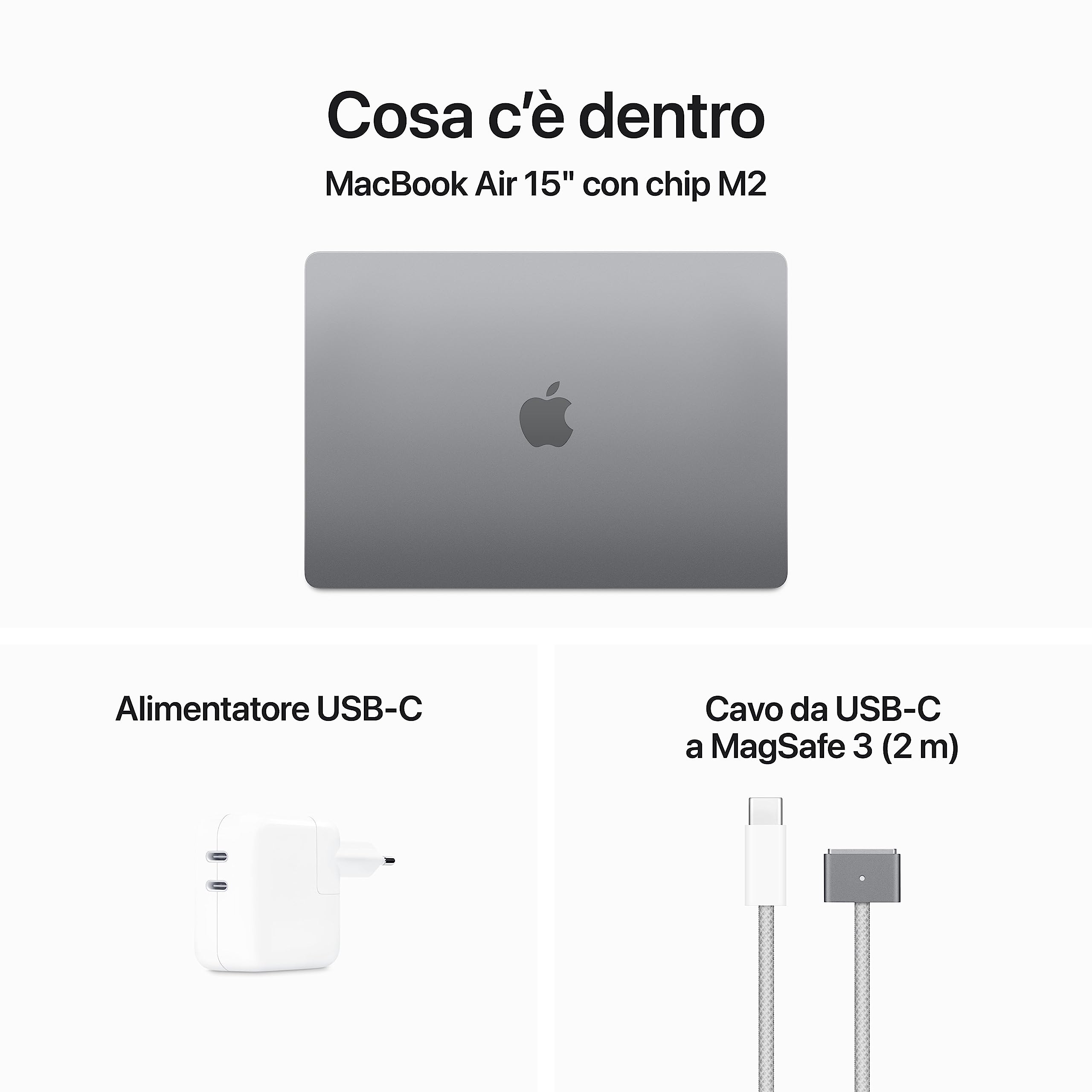 Apple MacBook Air 15,3 M2 8GB 512GB portatile Grigio siderale Retina