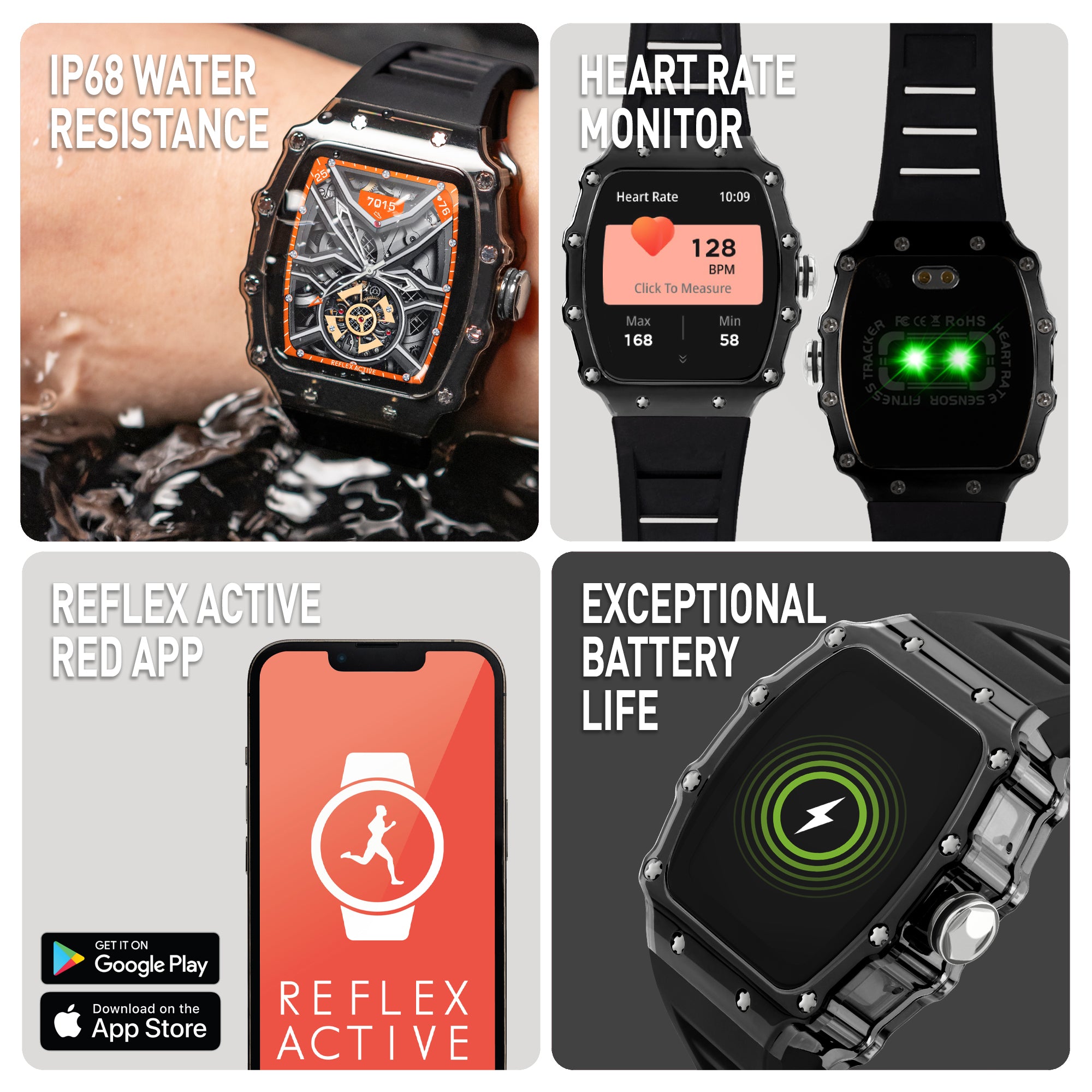 Reflex Active Nexus 100 S XL smartwatch nero chiamate