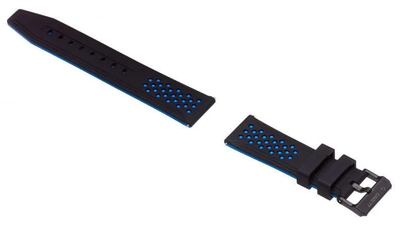 Garett Sport 4 cinturino silicone nero blu 22 mm