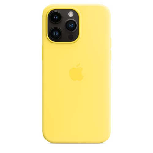 Apple iPhone 14 Pro Max custodia silicone giallo canarino MagSafe