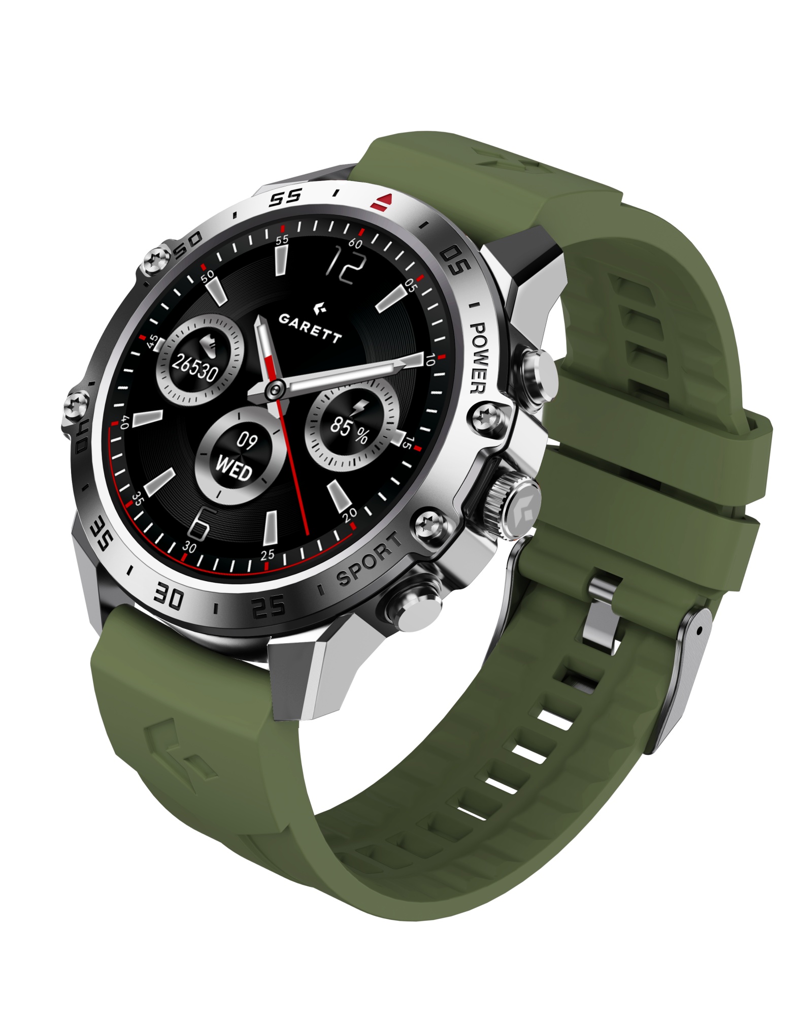 Garett V14 smartwatch argento acciaio AMOLED