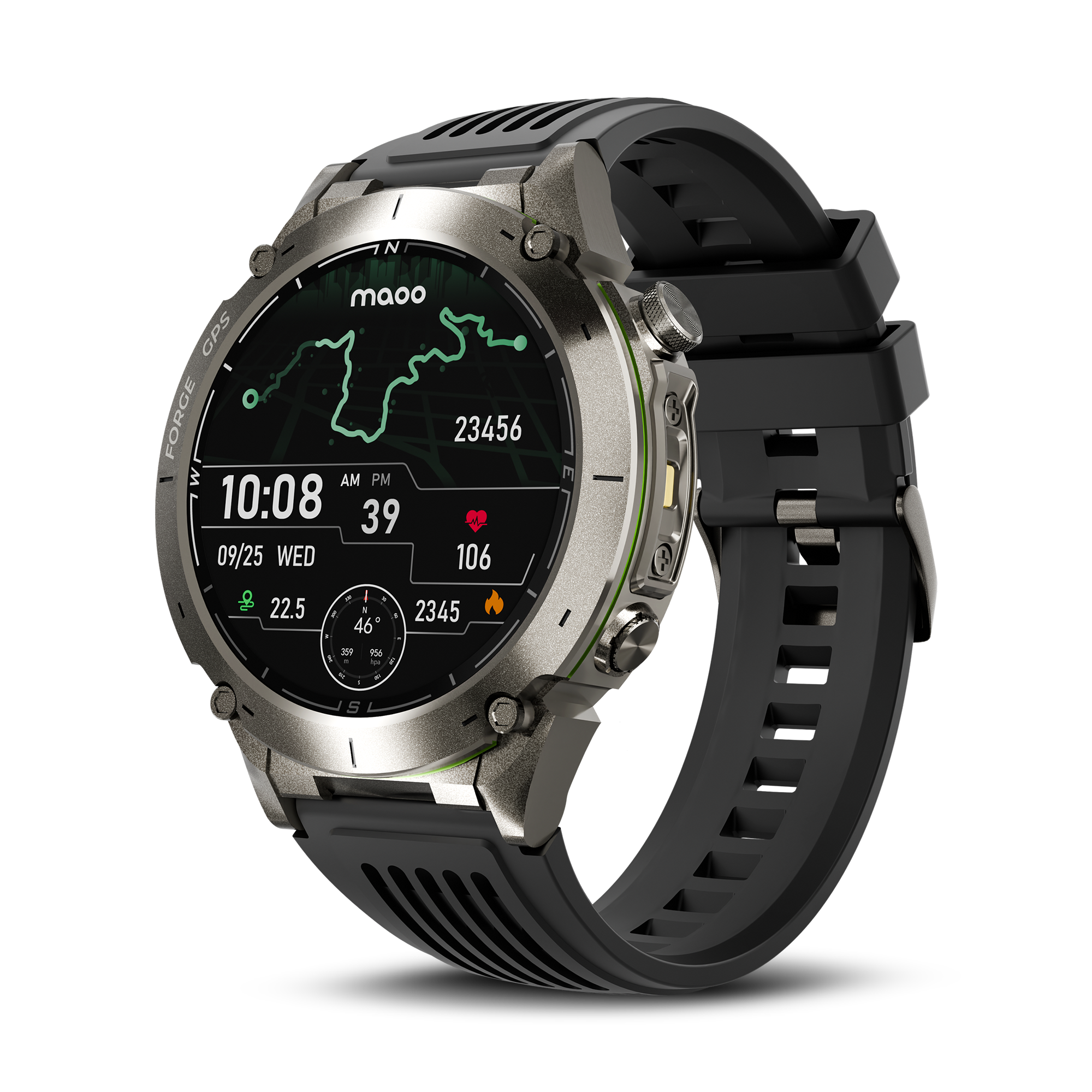 Maoo Forge GPS Smartwatch Gun Metal AMOLED