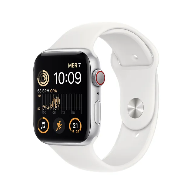 Apple Watch SE 2 Gen GPS+Cellular 44mm Orologio argento bianco