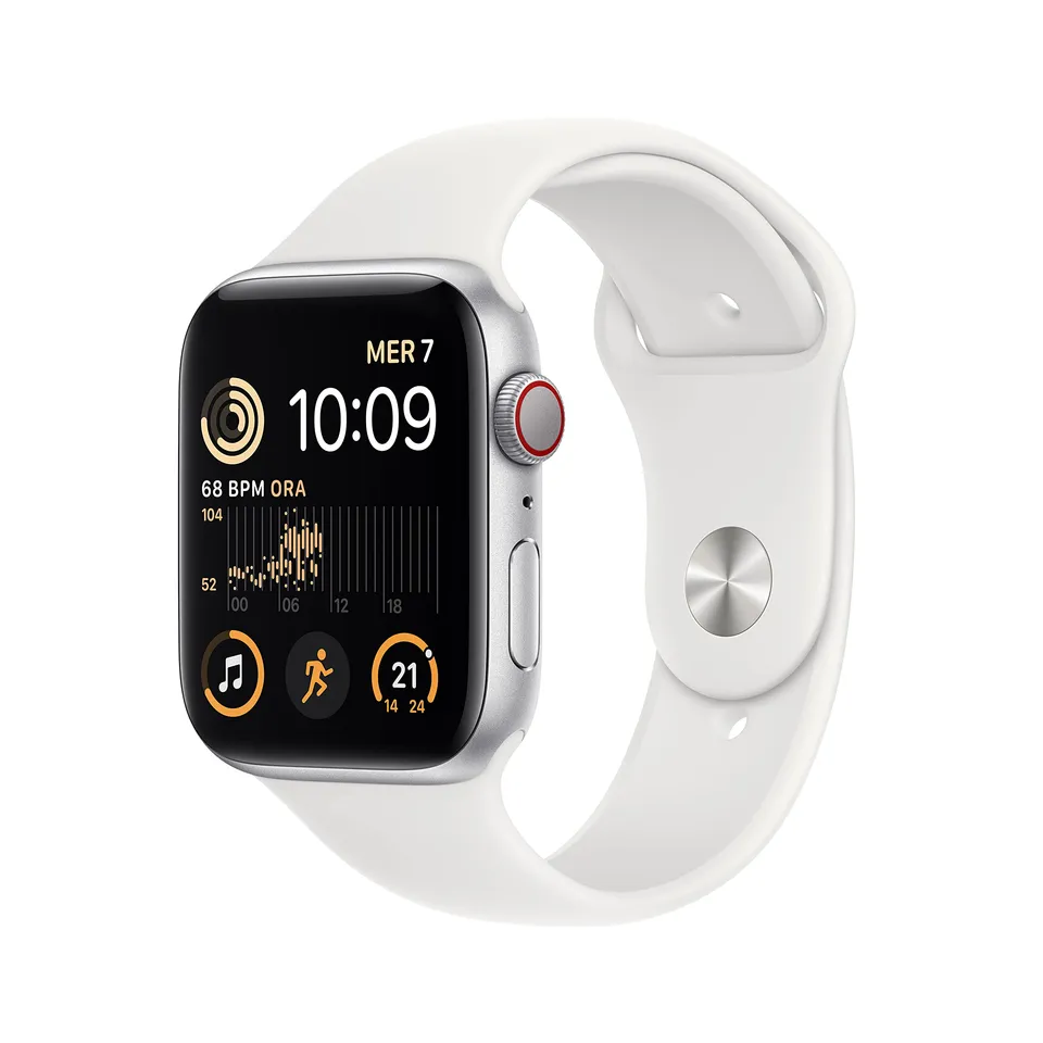 Apple Watch SE 2 Gen GPS+Cellular 44mm Orologio argento bianco