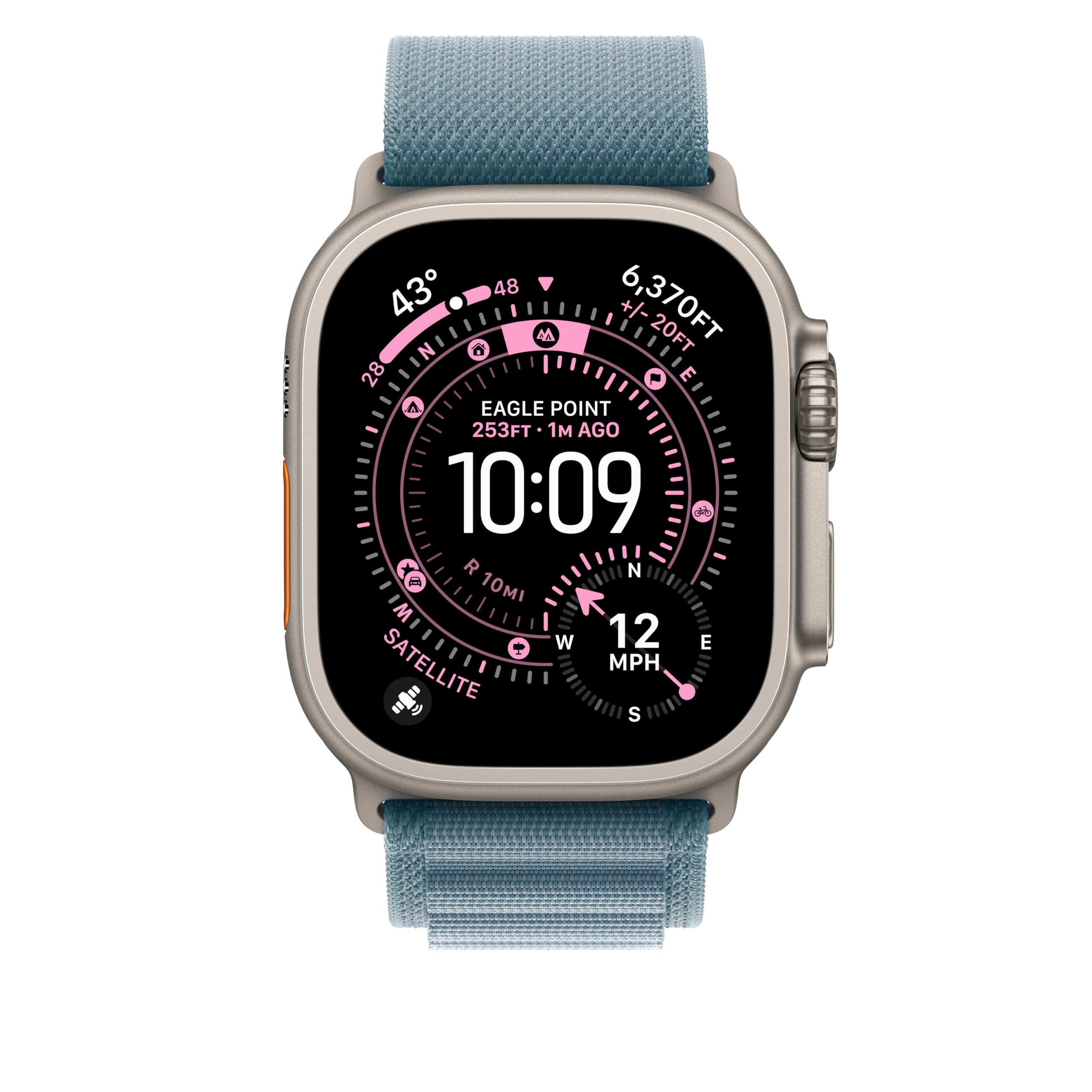 Apple Watch Alpine Loop 49mm cinturino blu chiaro S