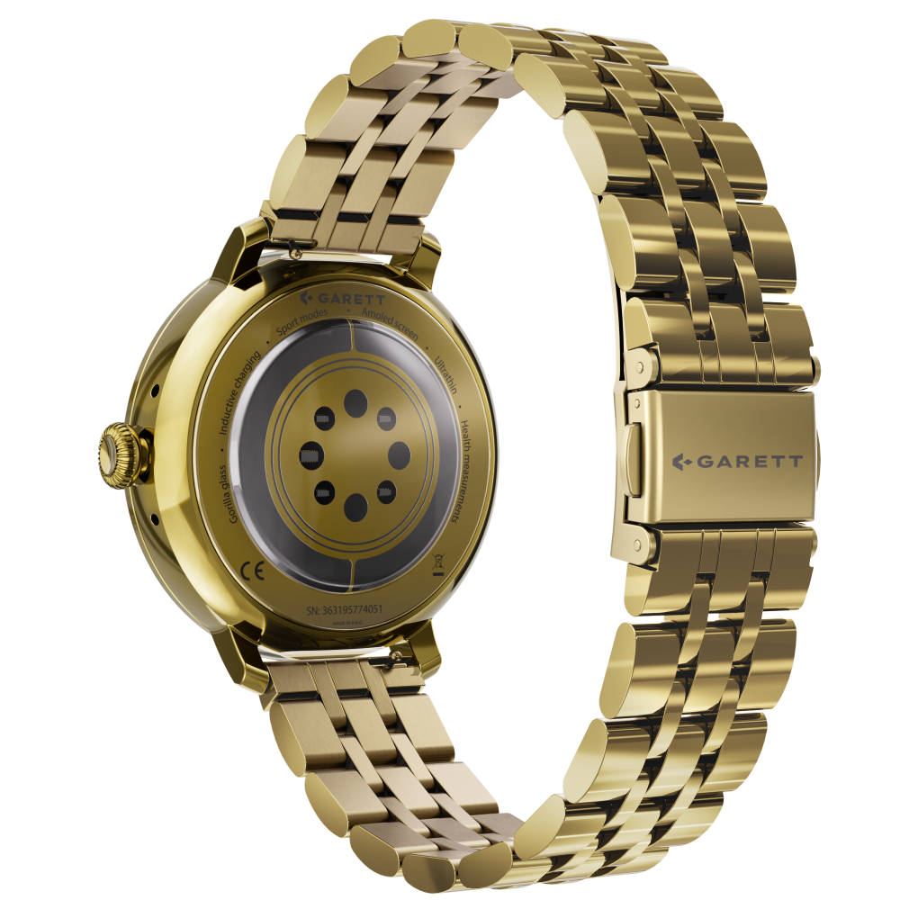 Garett Muse Steel Gold smartwatch oro AMOLED
