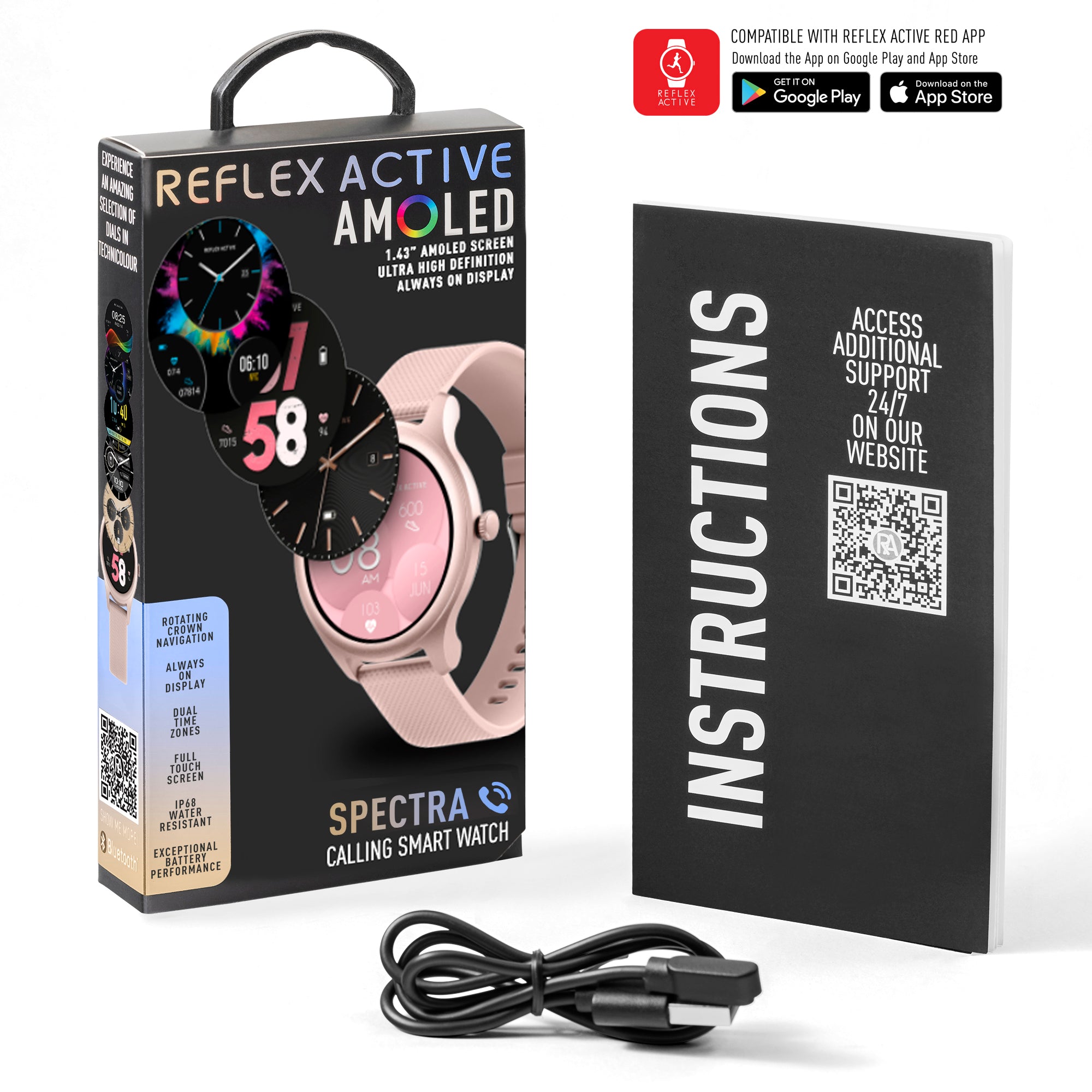 Reflex Active Spectra 300 R smartwatch AMOLED rosa