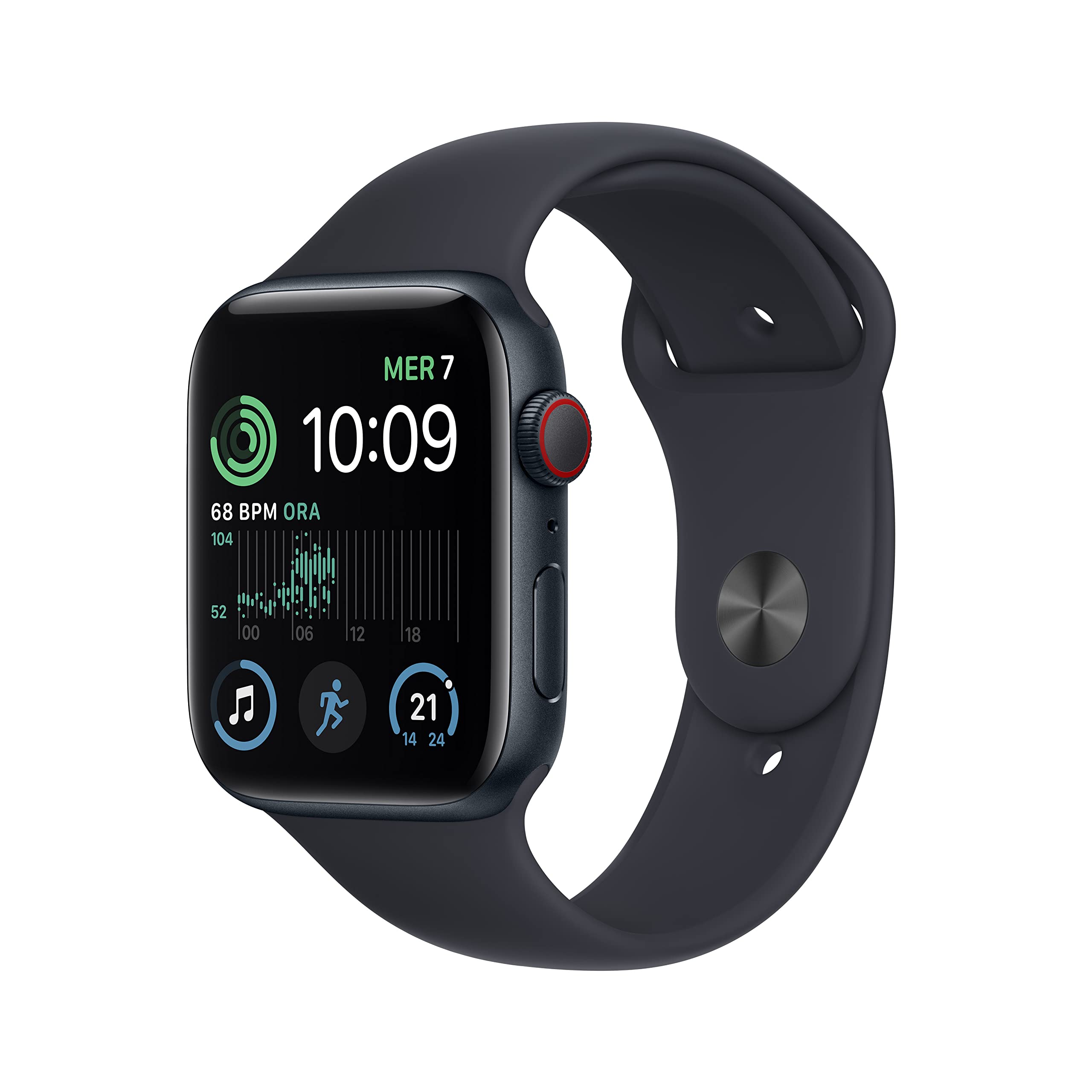 Apple Watch SE 2ª gen. 44mm smartwatch GPS + Cellular mezzanotte