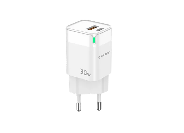 Garett Fast Charge caricatore GaN 30W PD QC bianco