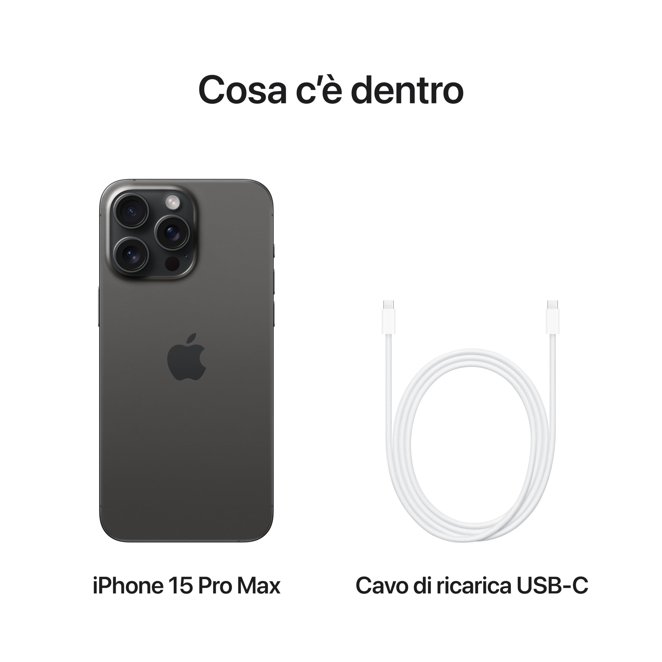 Apple iPhone 15 Pro Max smartphone 1TB titanio nero 48MP