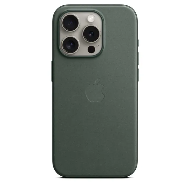 Apple FineWoven Custodia iPhone 15 Pro Sempreverde MagSafe