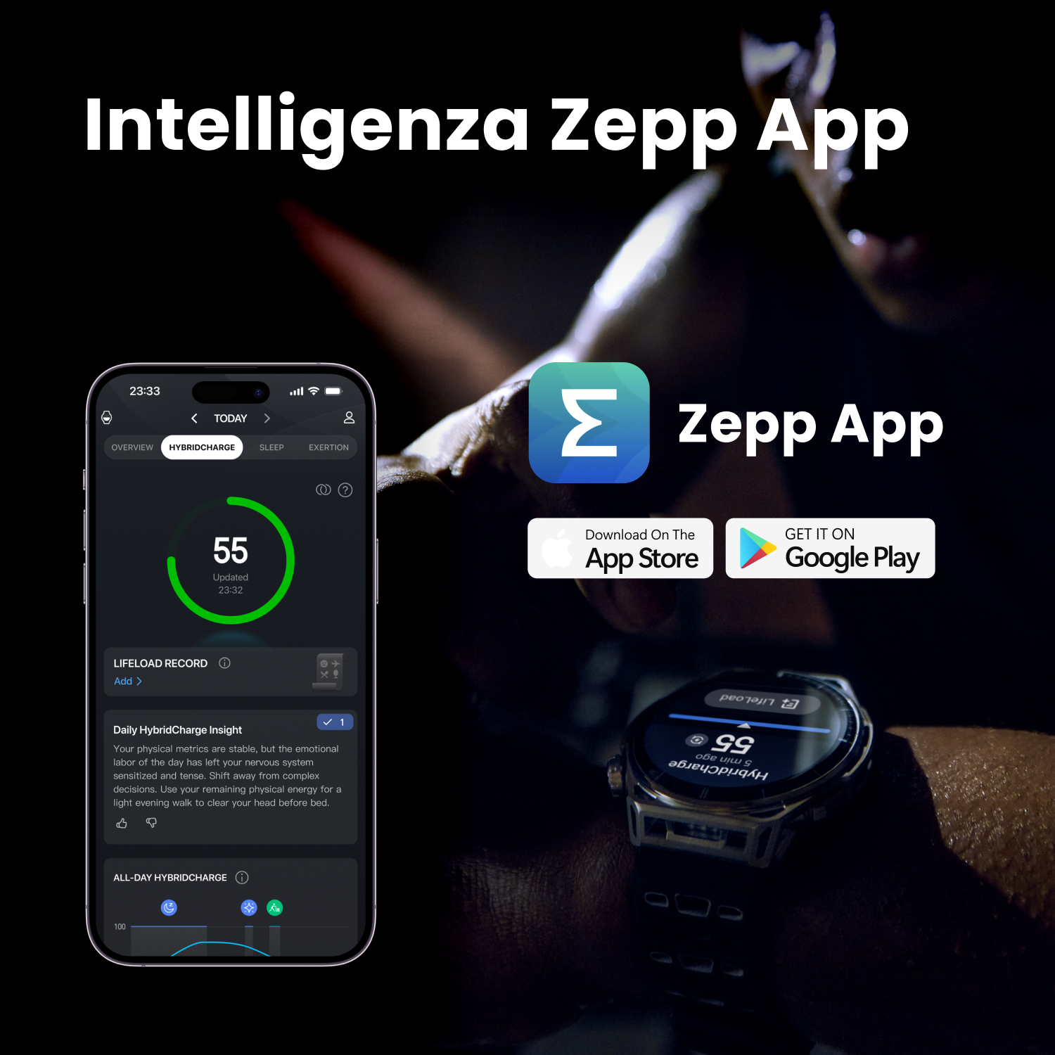 Amazfit Balance Ultra smartwatch Titanium zaffiro