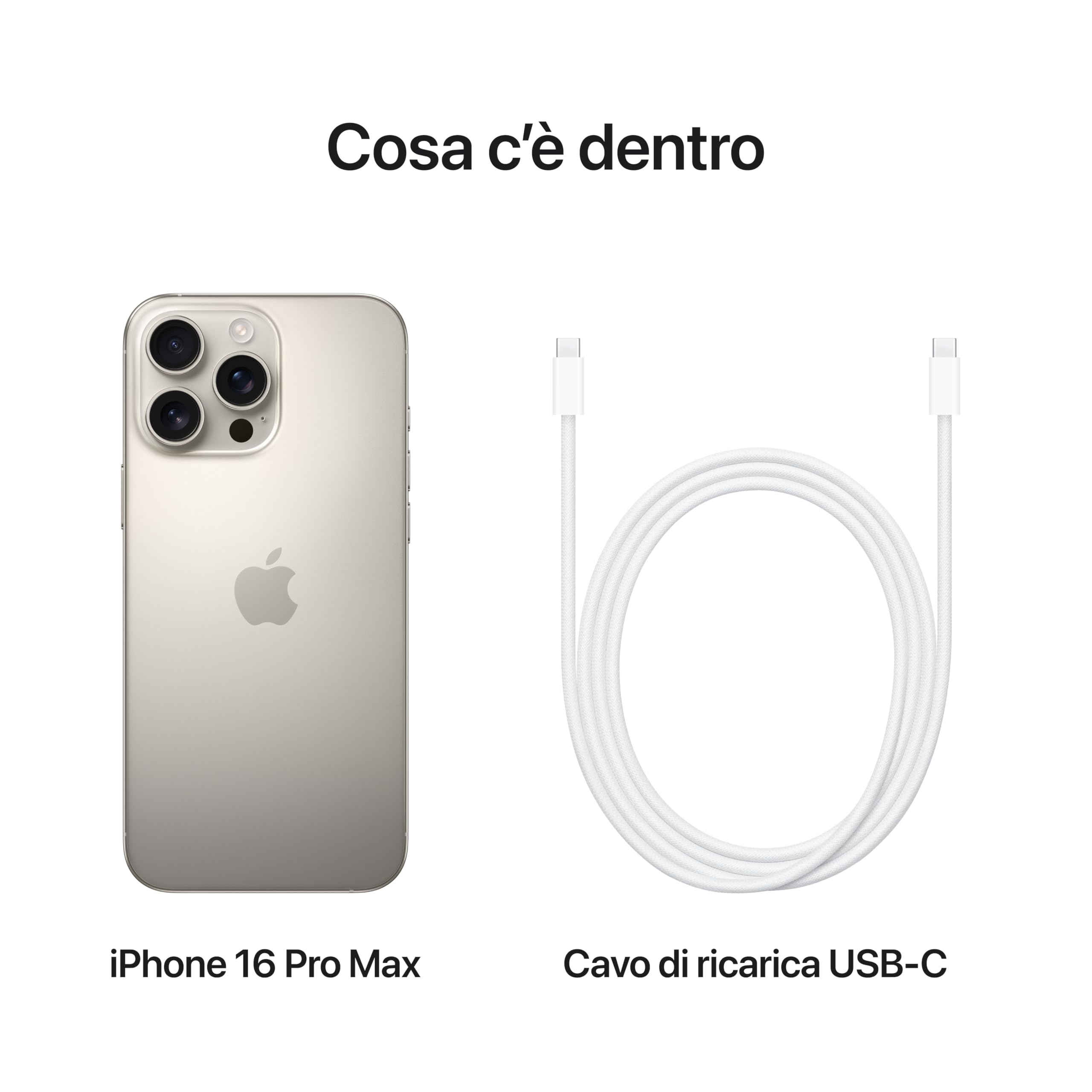 Apple iPhone 16 Pro Max smartphone 256 GB titanio naturale 5G
