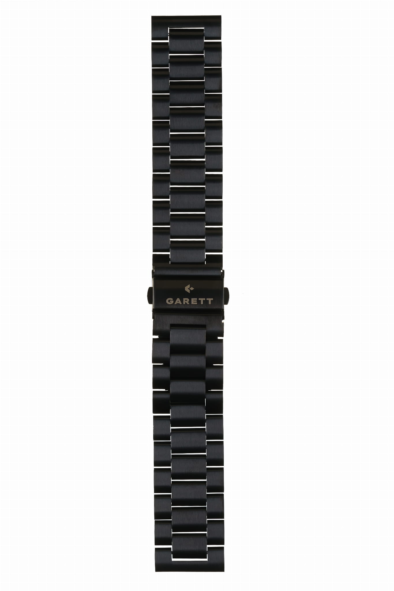 Garett cinturino acciaio nero 22 mm chiusura farfalla