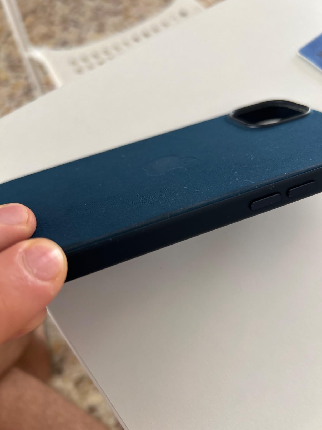 Apple FineWoven iPhone 15 Plus custodia Blu Pacifico