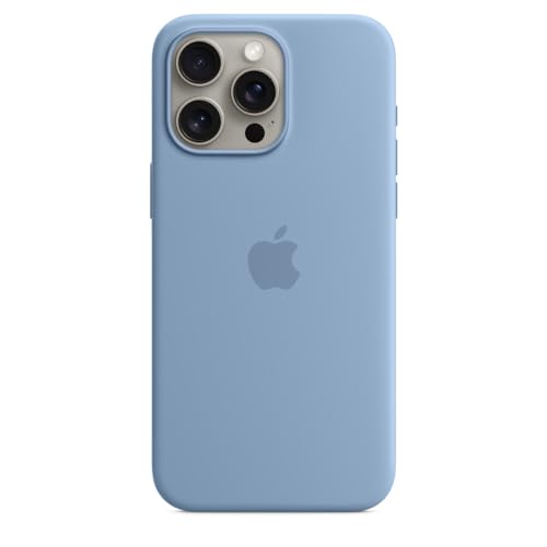 Apple iPhone 15 Pro Max Custodia MagSafe Silicone Blu Inverno