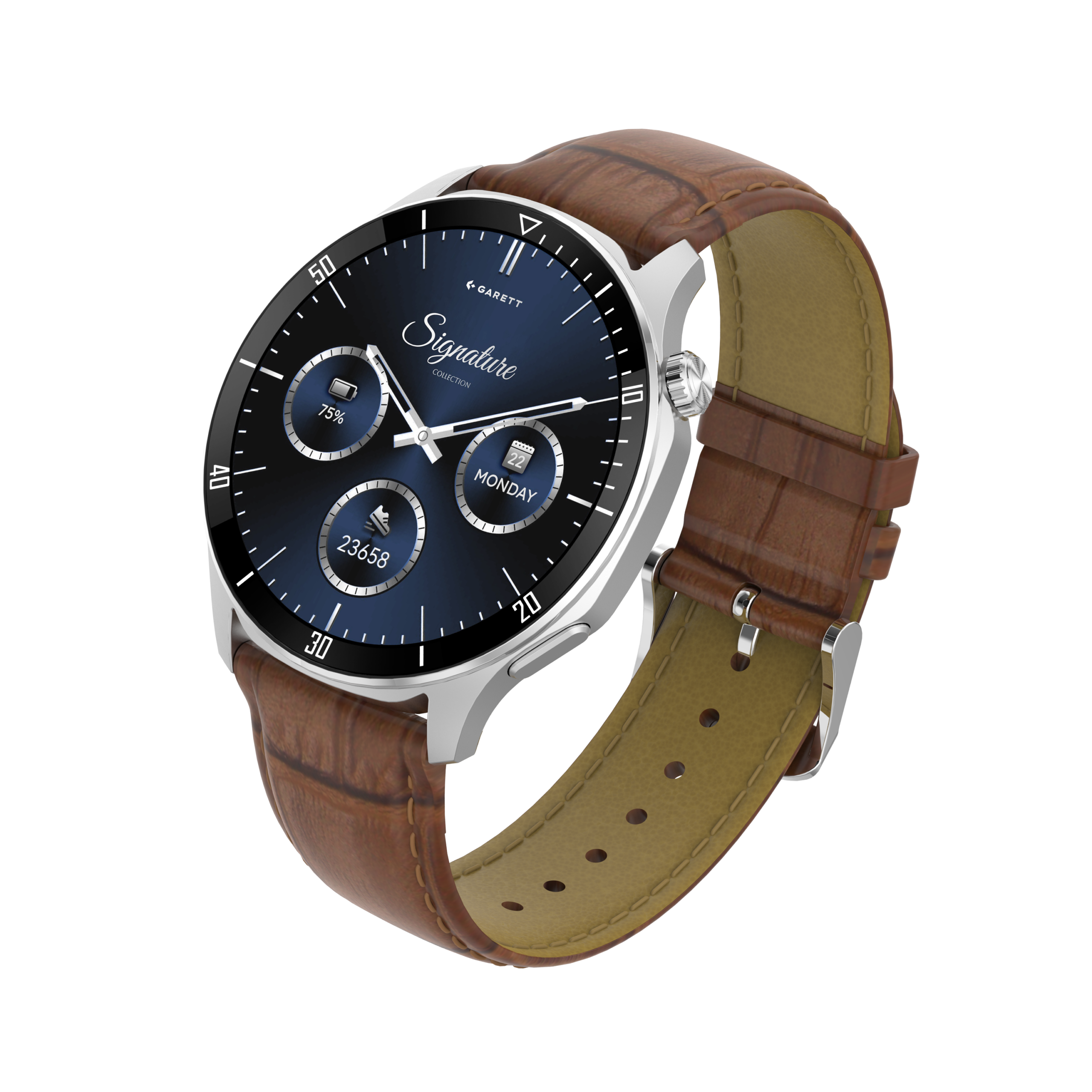 Garett Prime smartwatch argento display AMOLED