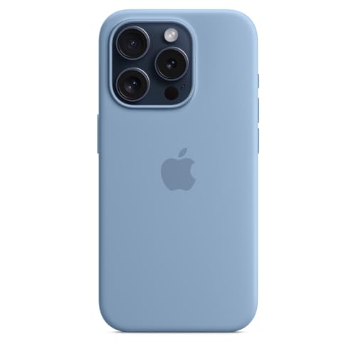 Apple iPhone 15 Pro Custodia MagSafe Silicone Blu Inverno